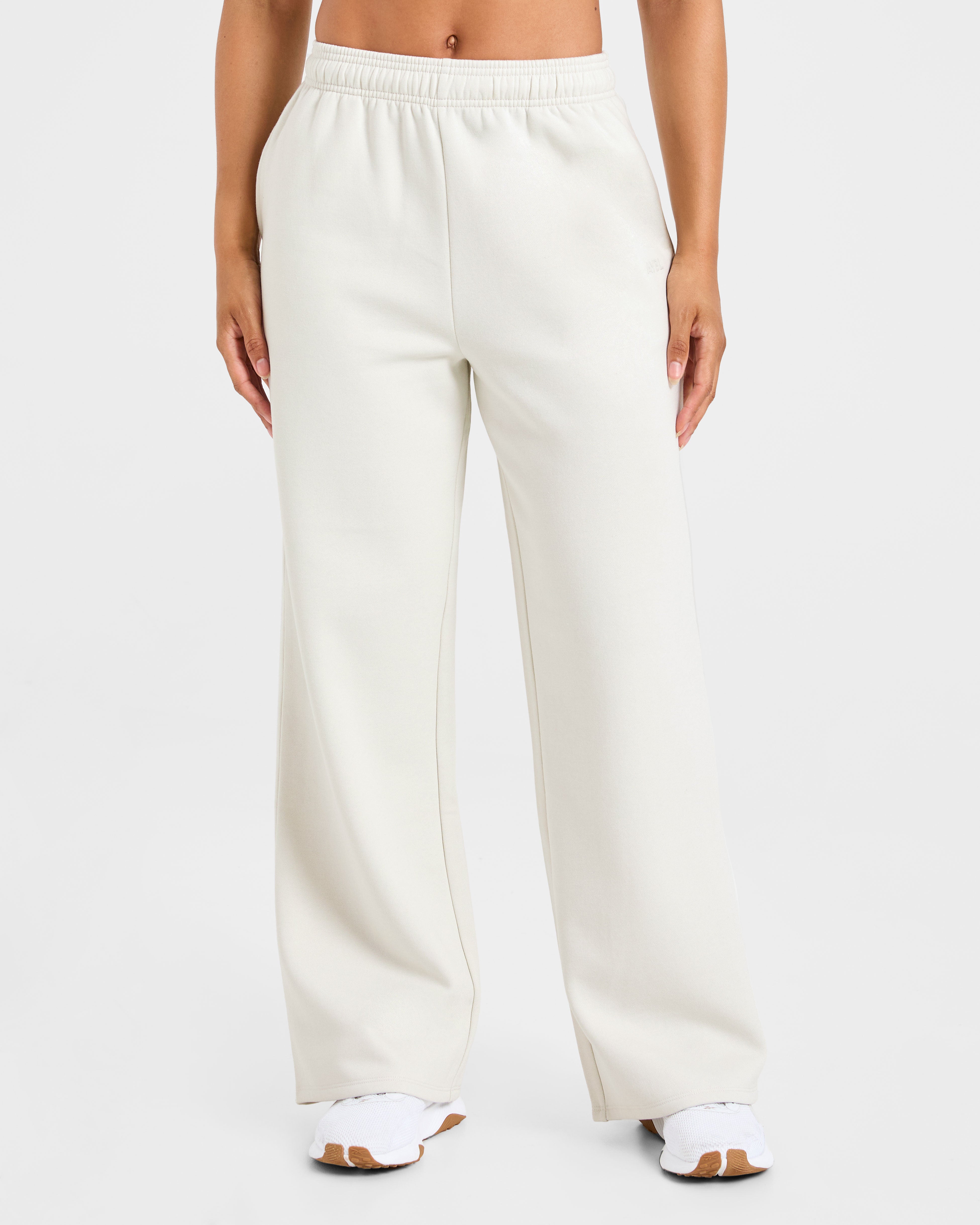 Lifestyle Oversized Straight Leg Joggers - Off Blanc