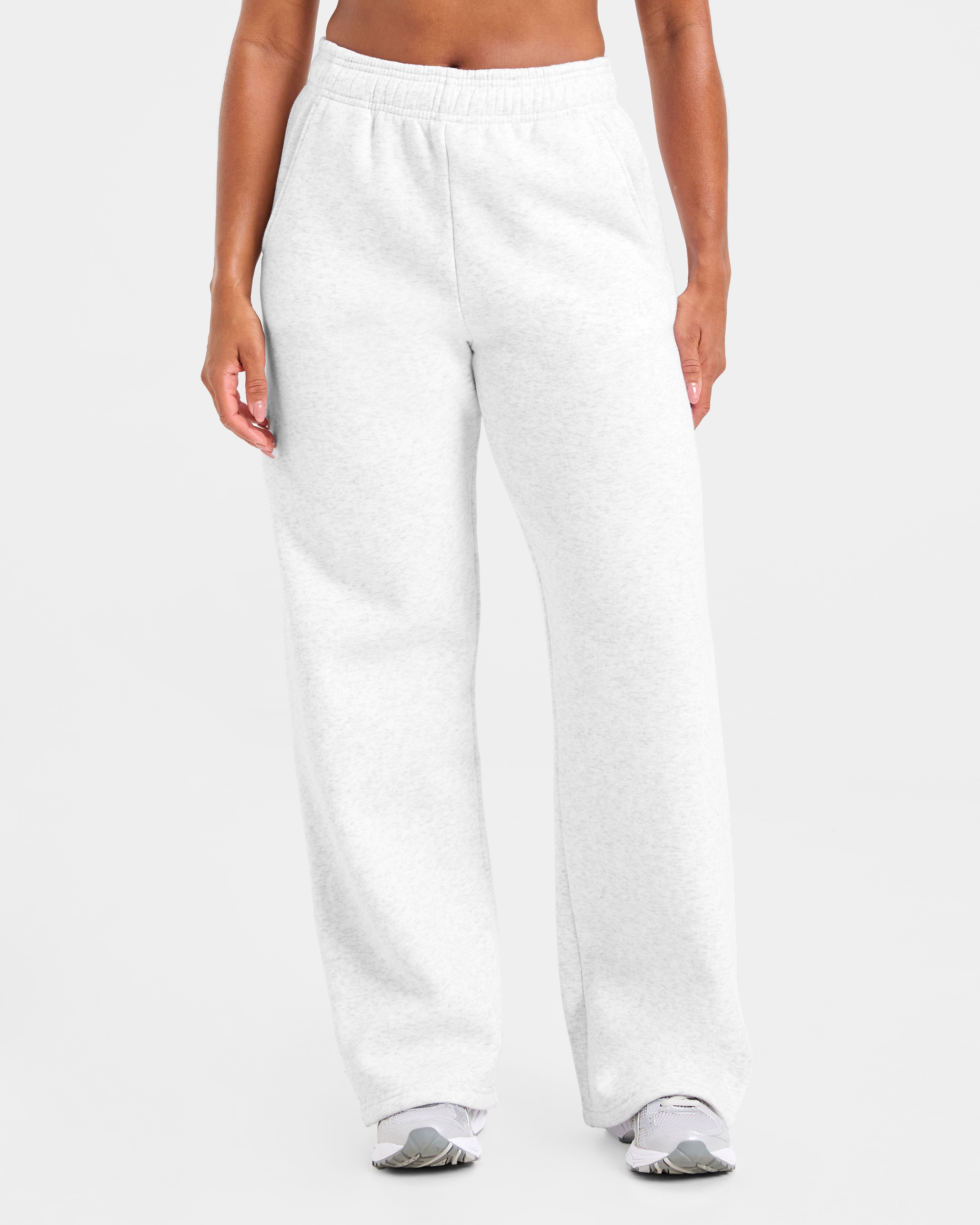 Classic Plush Oversized Straight Leg Joggers - Heather Gris