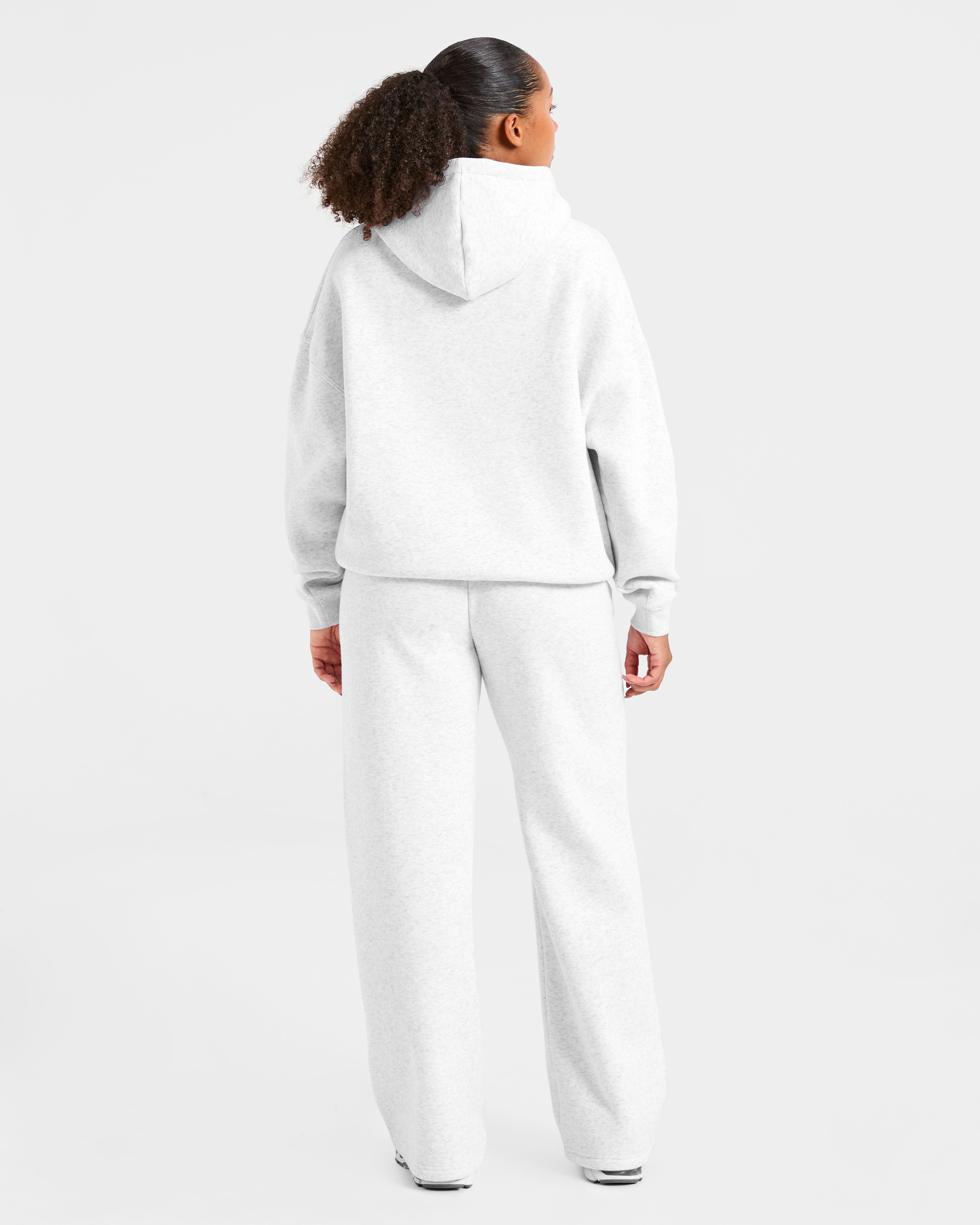 Classic Plush Oversized Straight Leg Joggers - Heather Gris