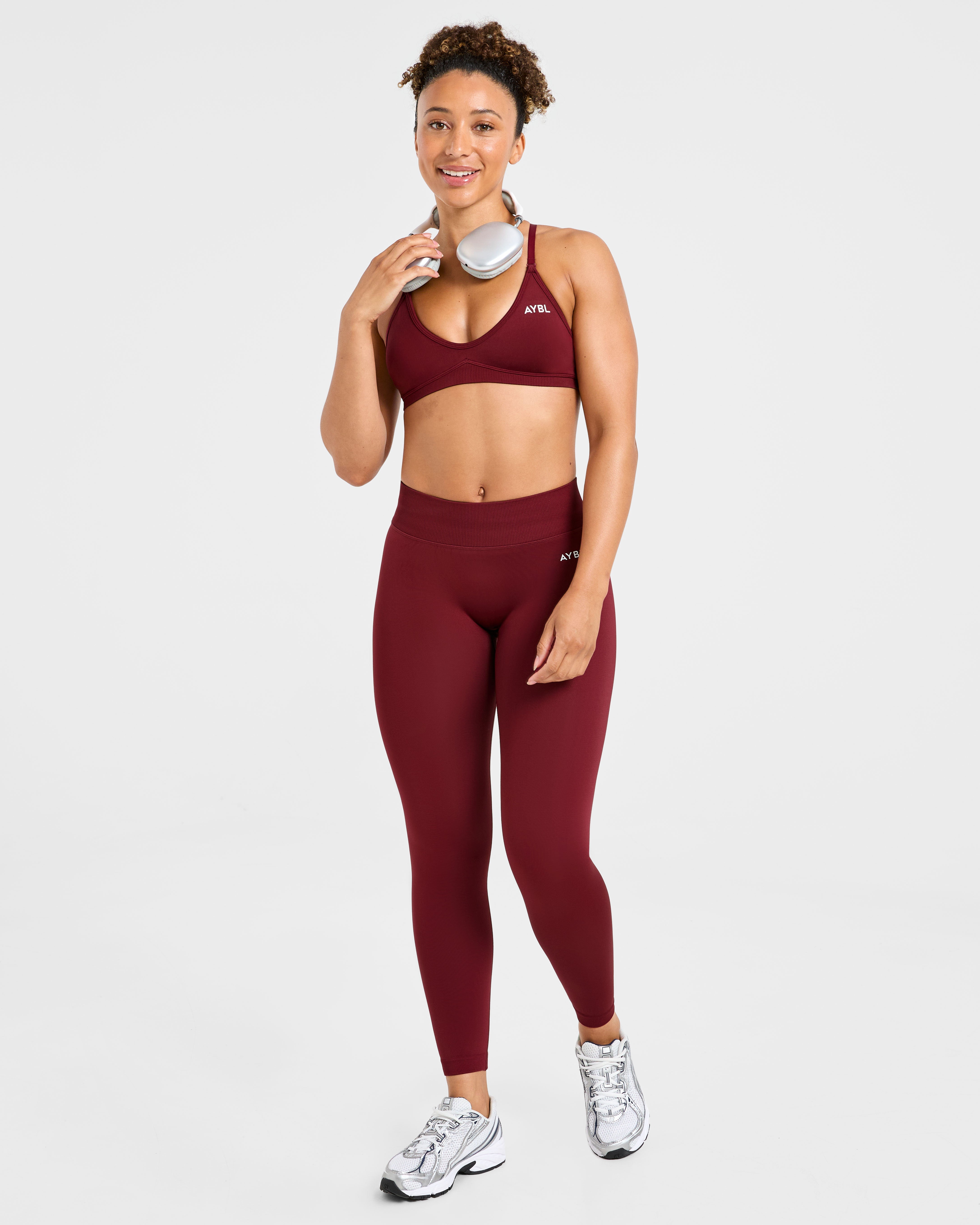 Adapt Seamless Strappy Sports Bra - Autumn Rouge