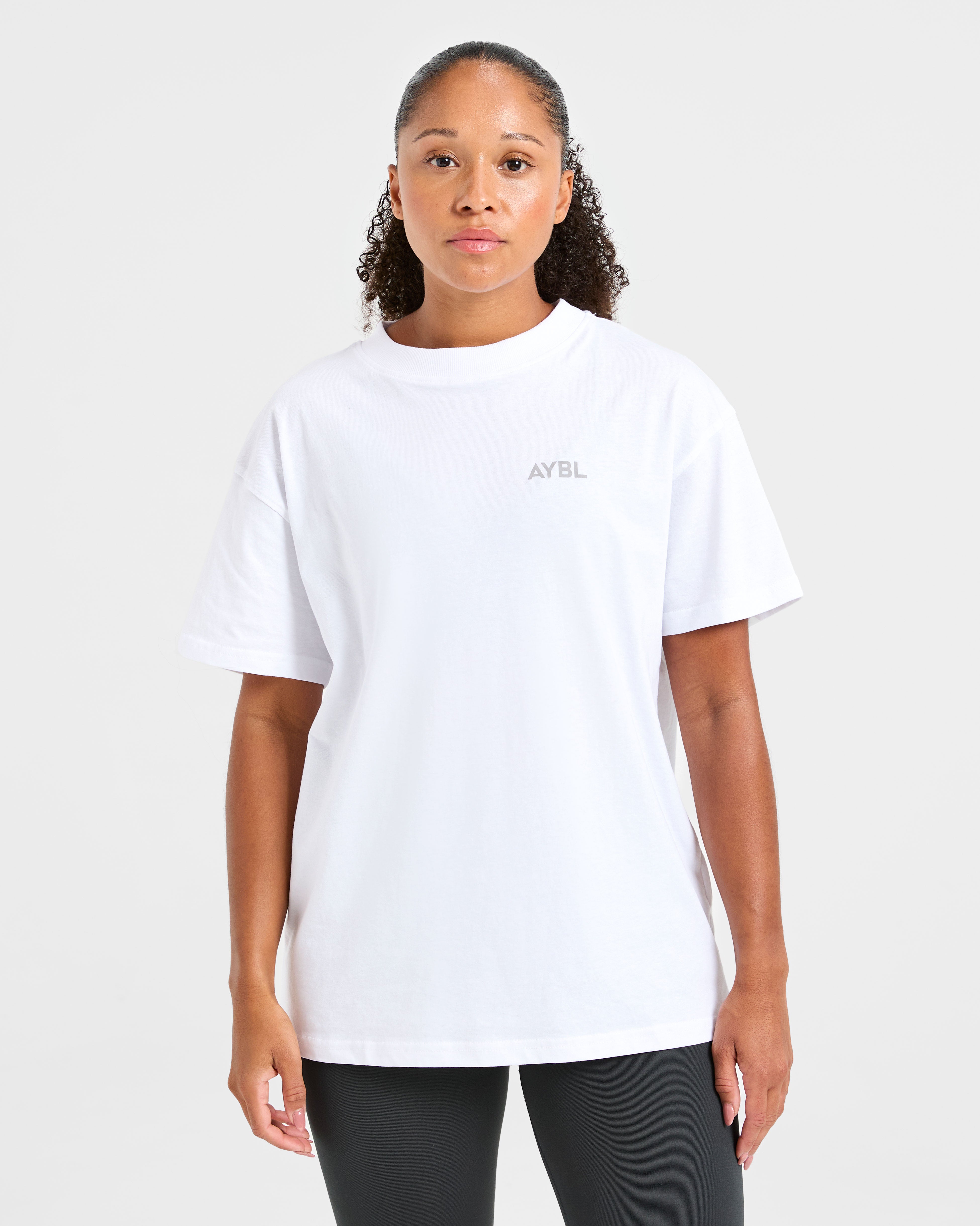 Lift Graphic Oversized T Shirt - Blanc
