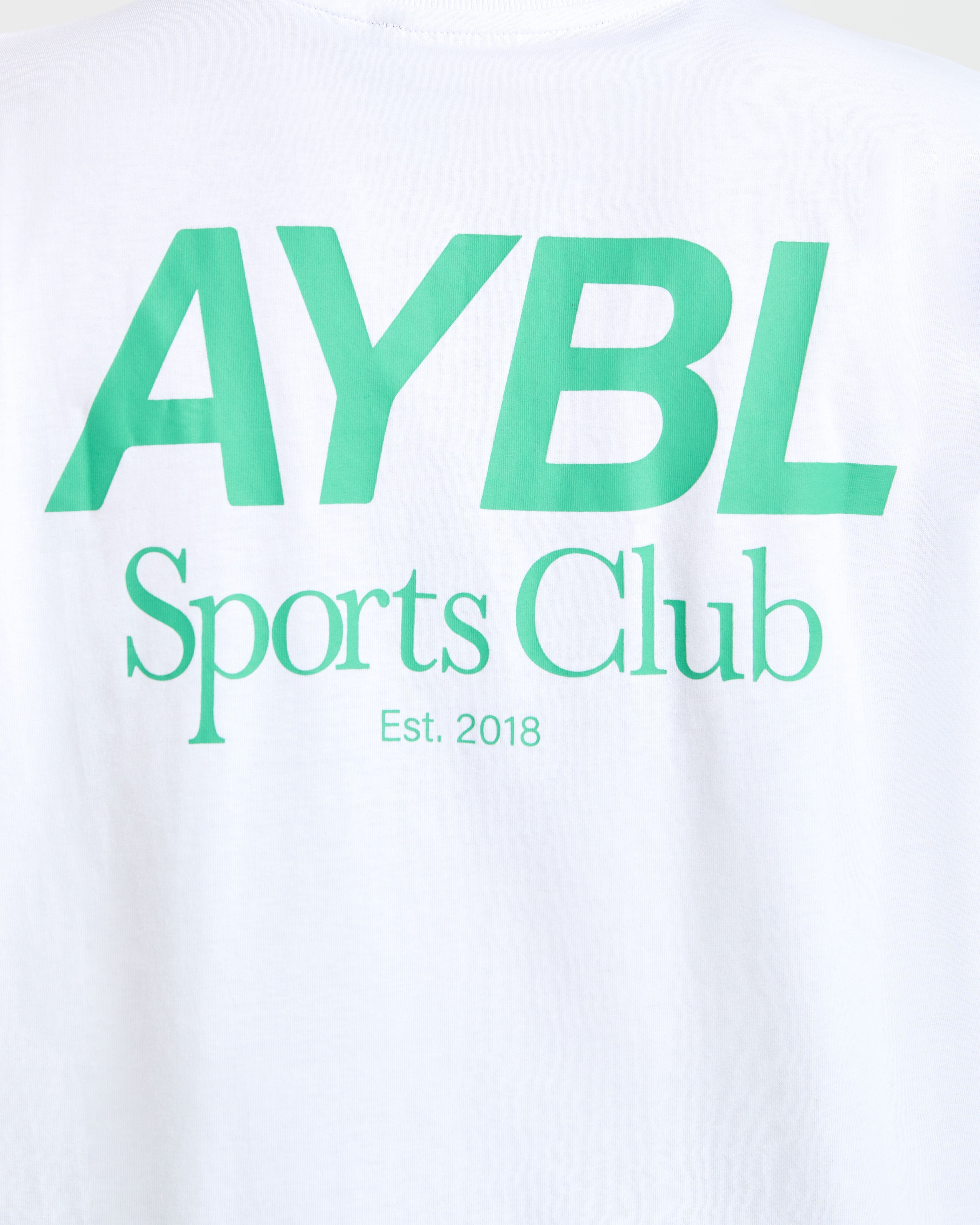 AYBL Sports Club Oversized T Shirt - Blanc/Racing Vert