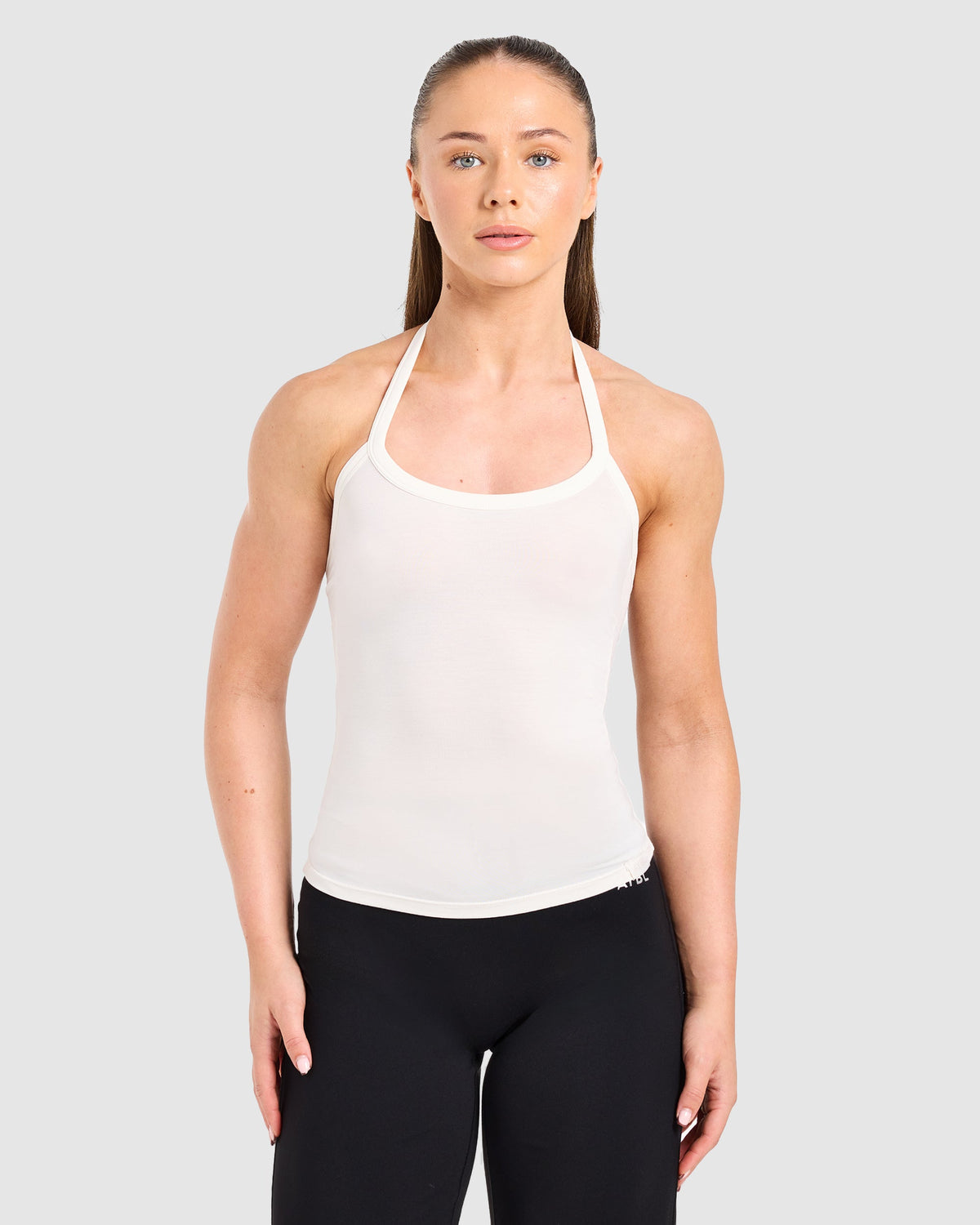 Ease Halterneck Top - Cream Blanc