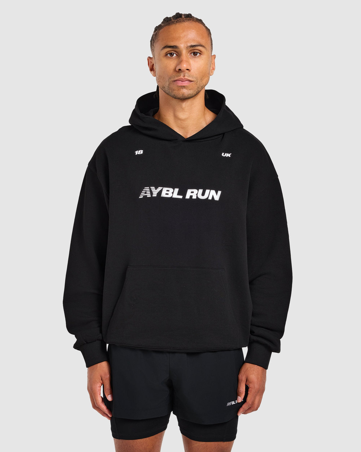 Run Graphic Hoodie - Noir