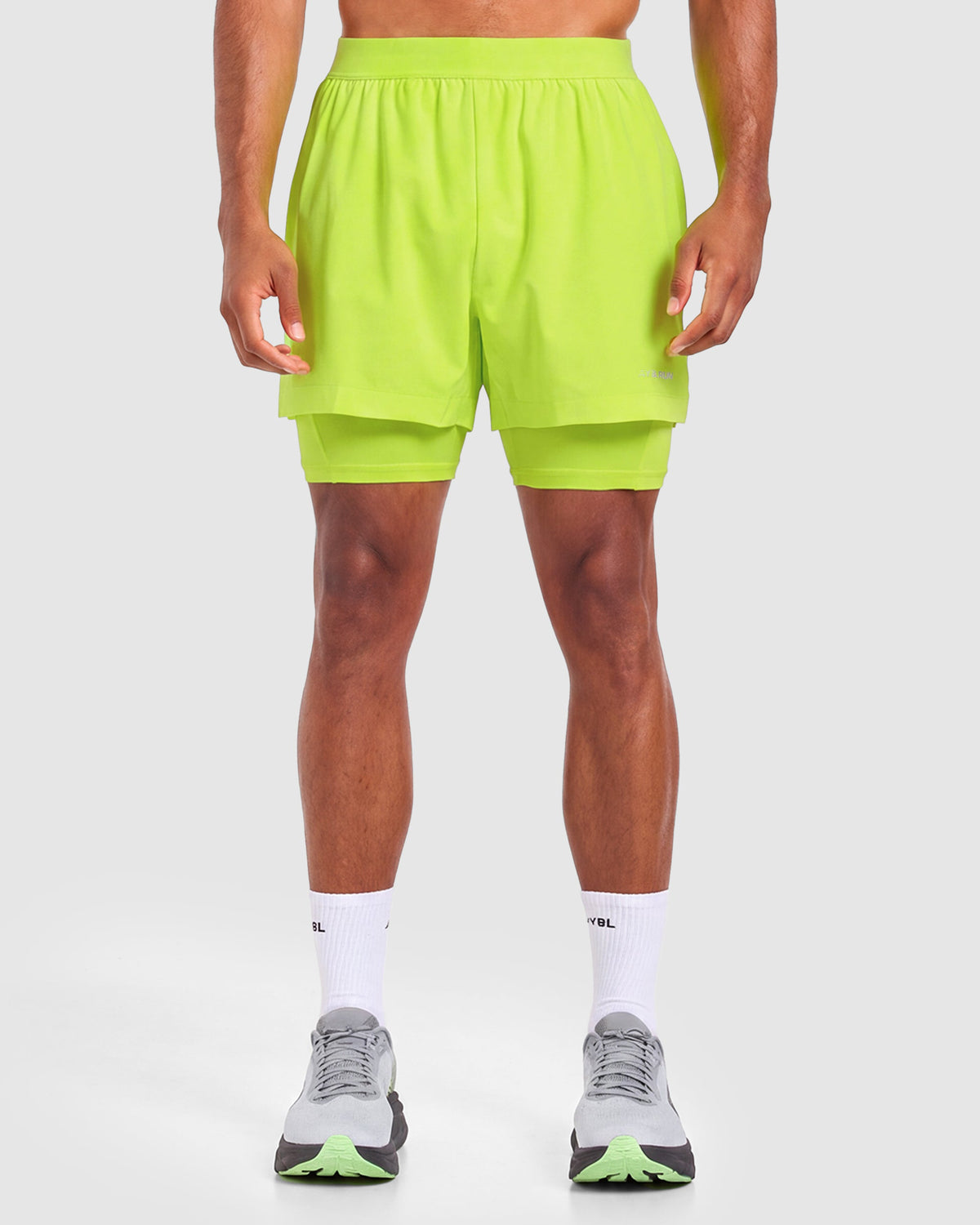 Run 2 in 1 Shorts - Neon Jaune