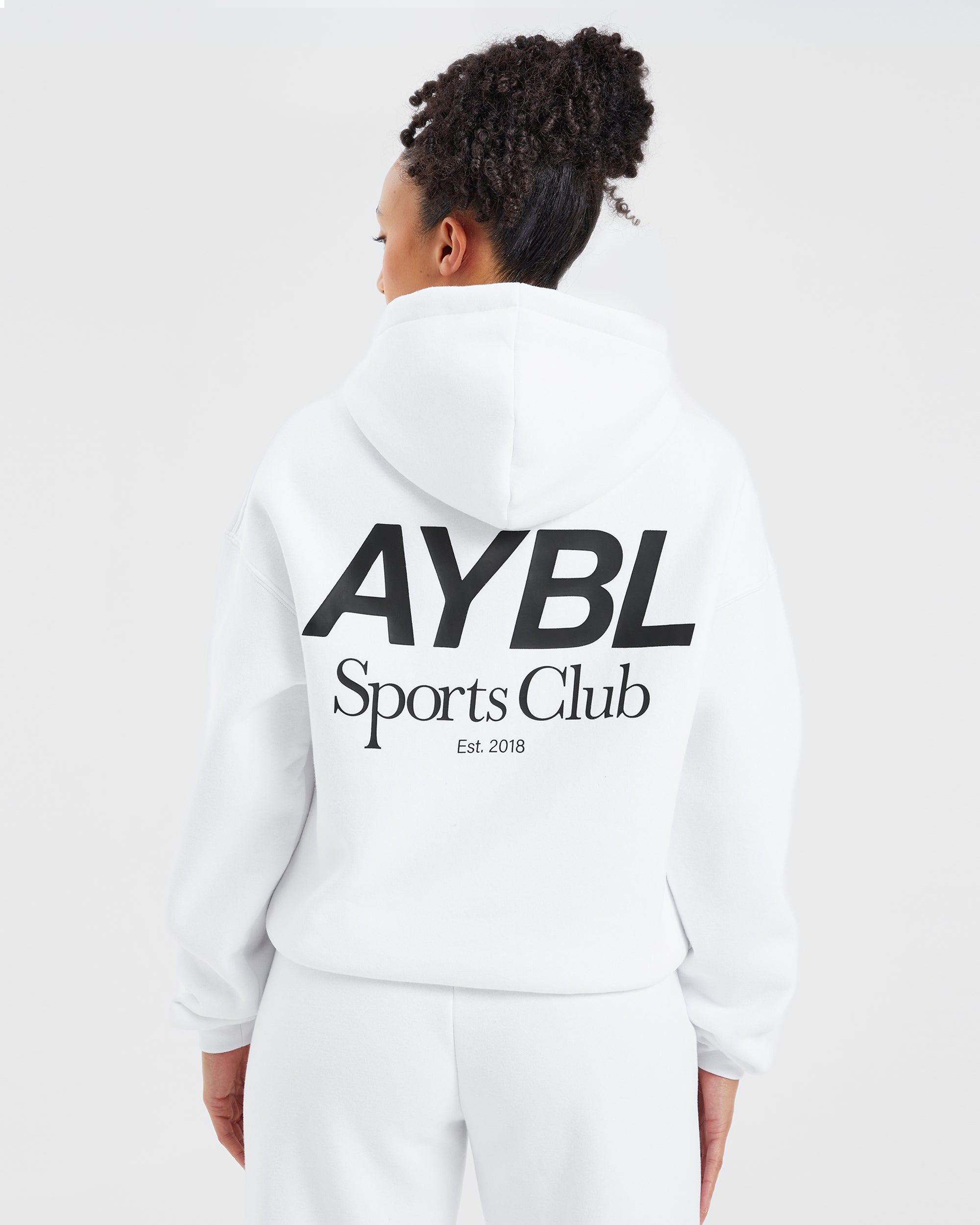 AYBL Sports Club Oversized Hoodie - Blanc