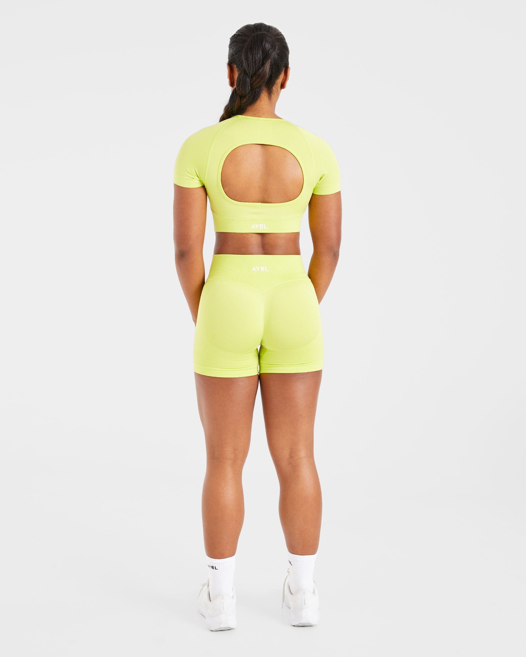 Adapt Seamless Crop Top - Lime Vert