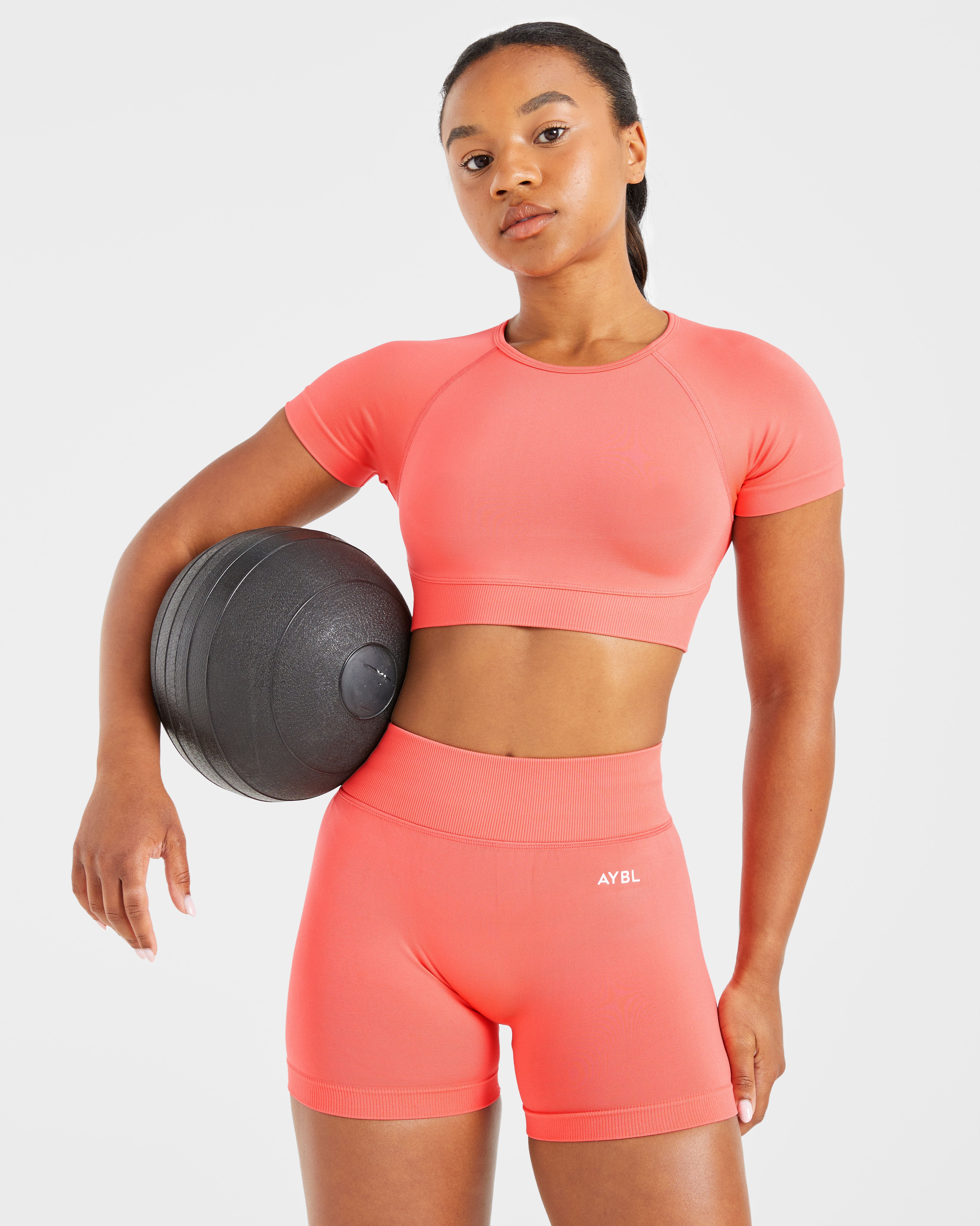 Adapt Seamless Crop Top - Summer Pêche