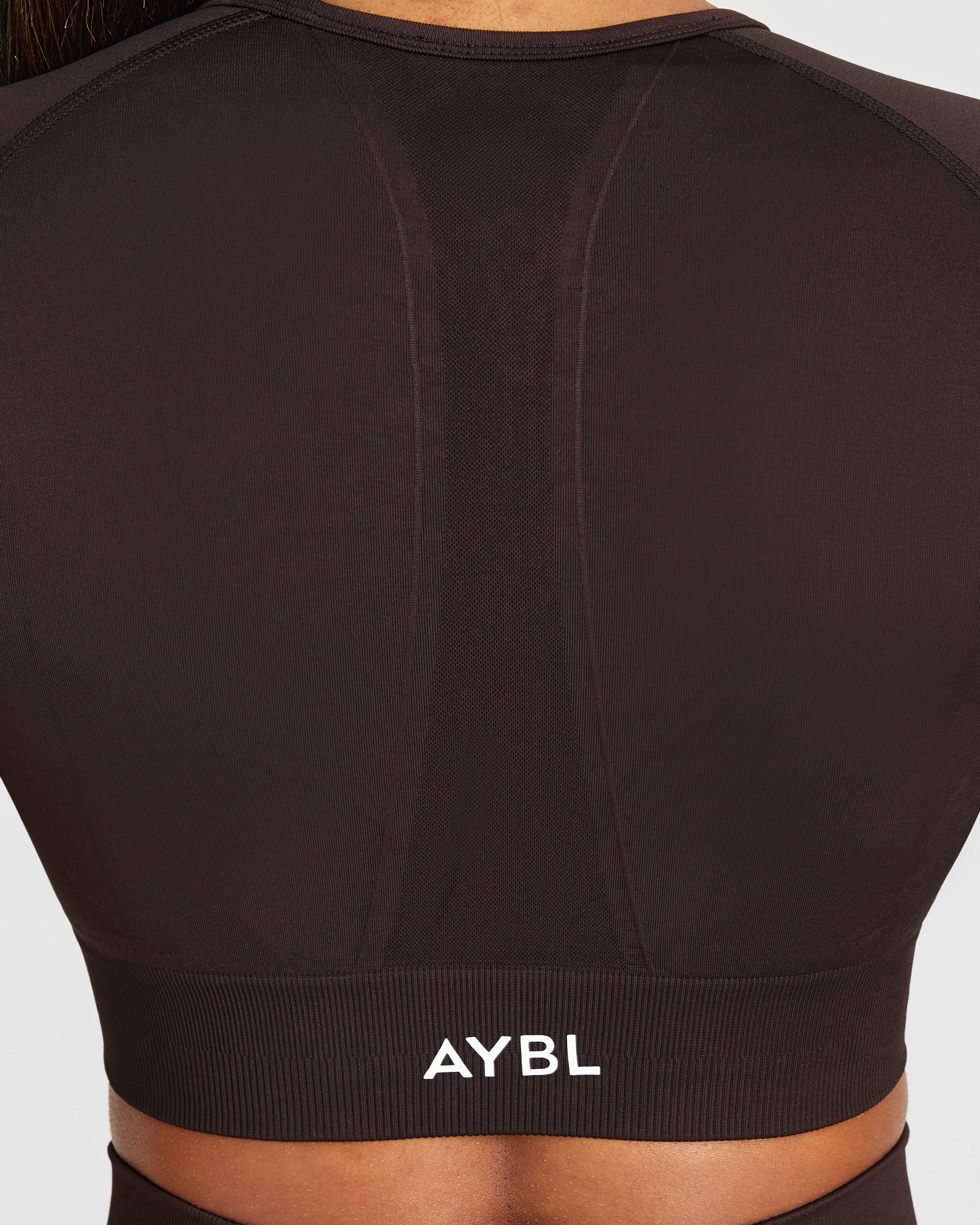 Empower Seamless Crop Top - Cocoa Marron