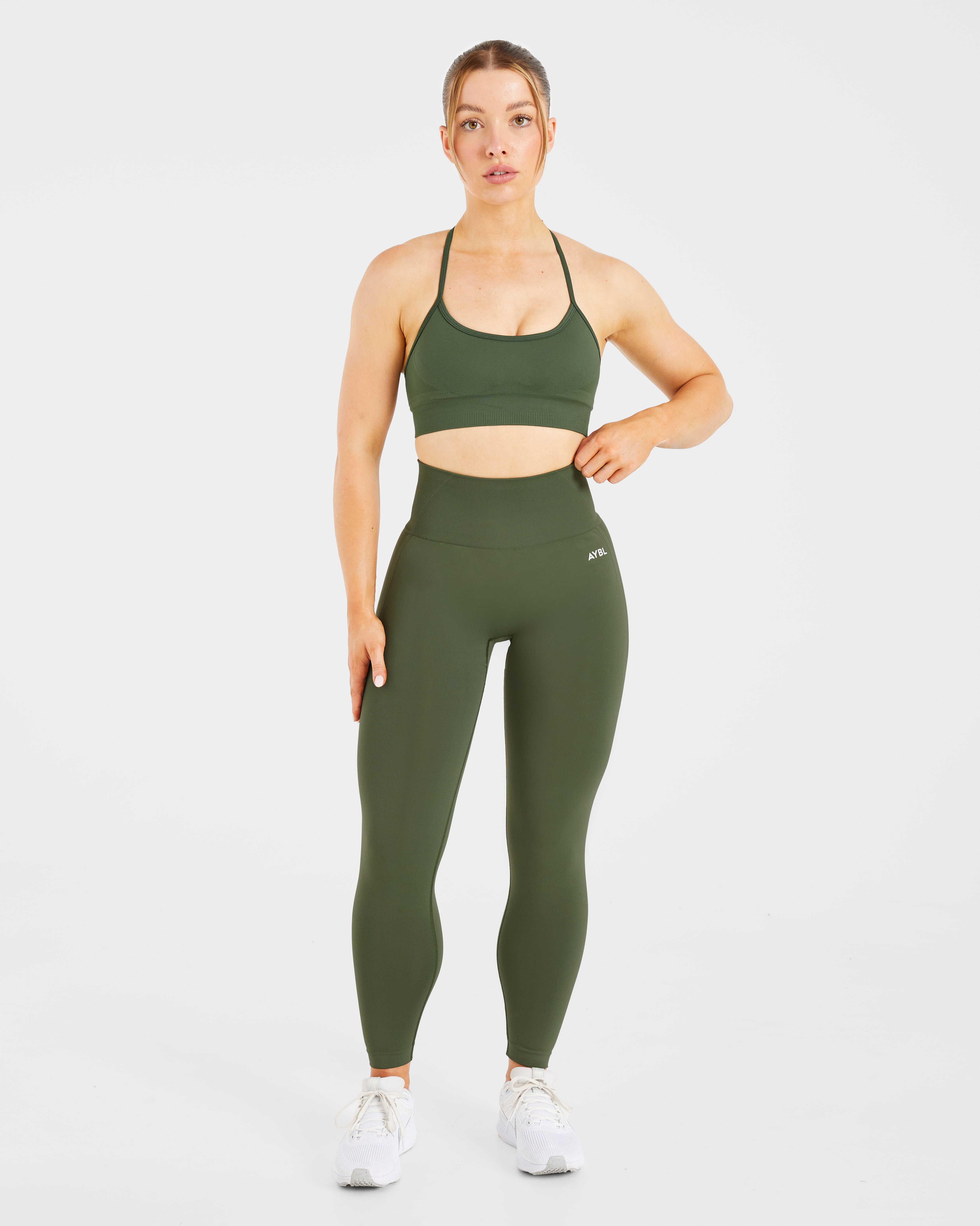 Empower Seamless Leggings - Khaki Vert