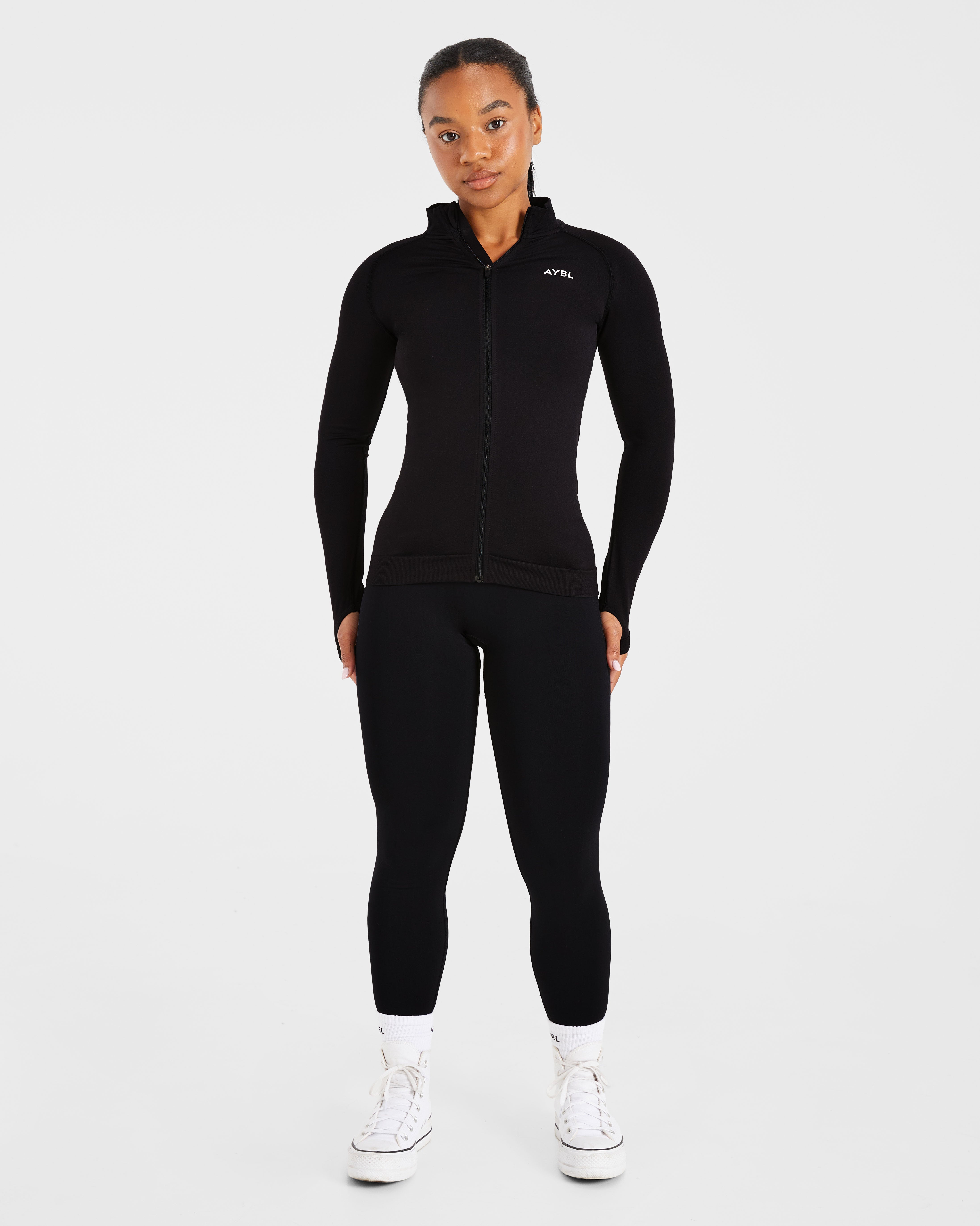 Essential Seamless Zip Jacket - Noir