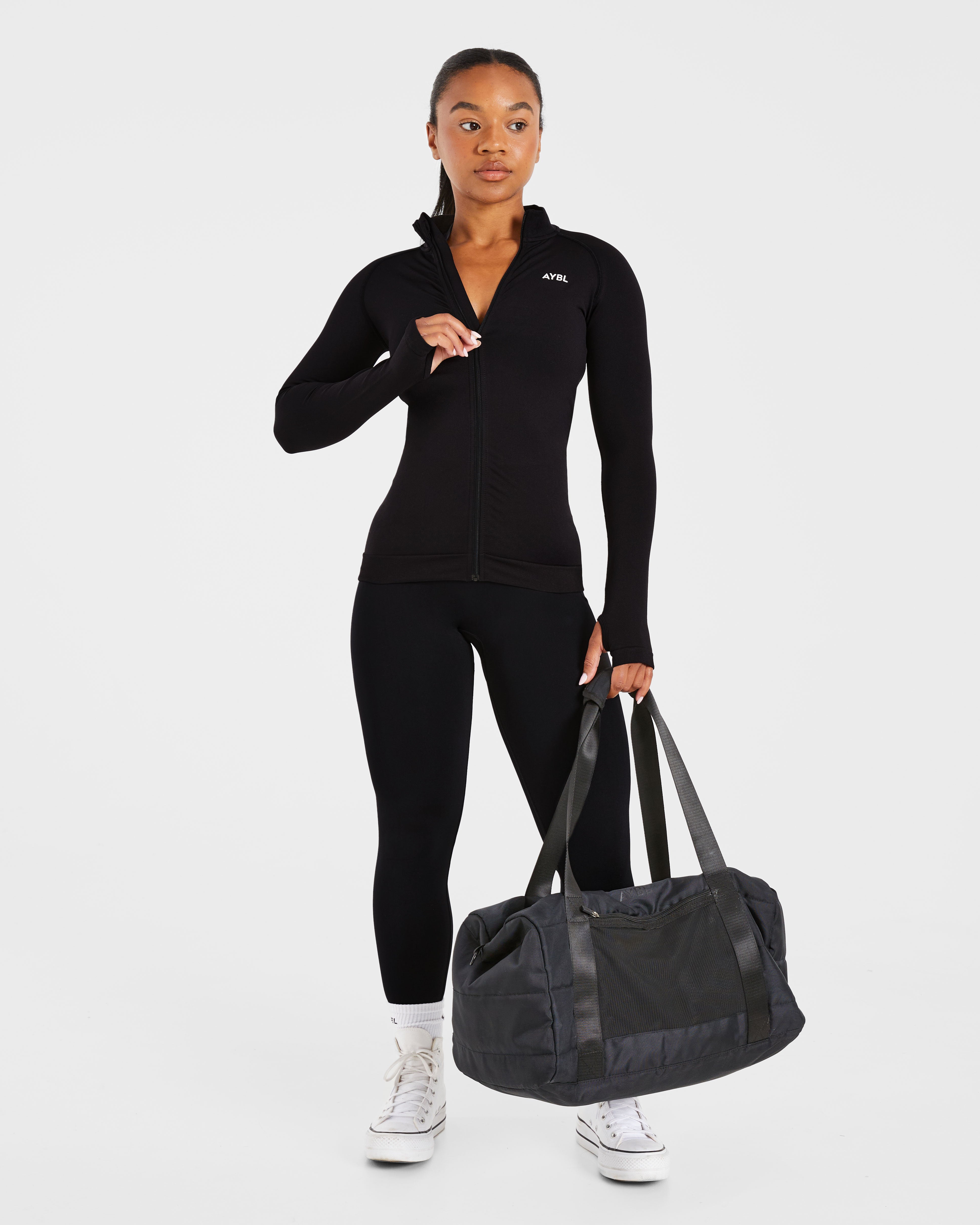 Essential Seamless Zip Jacket - Noir