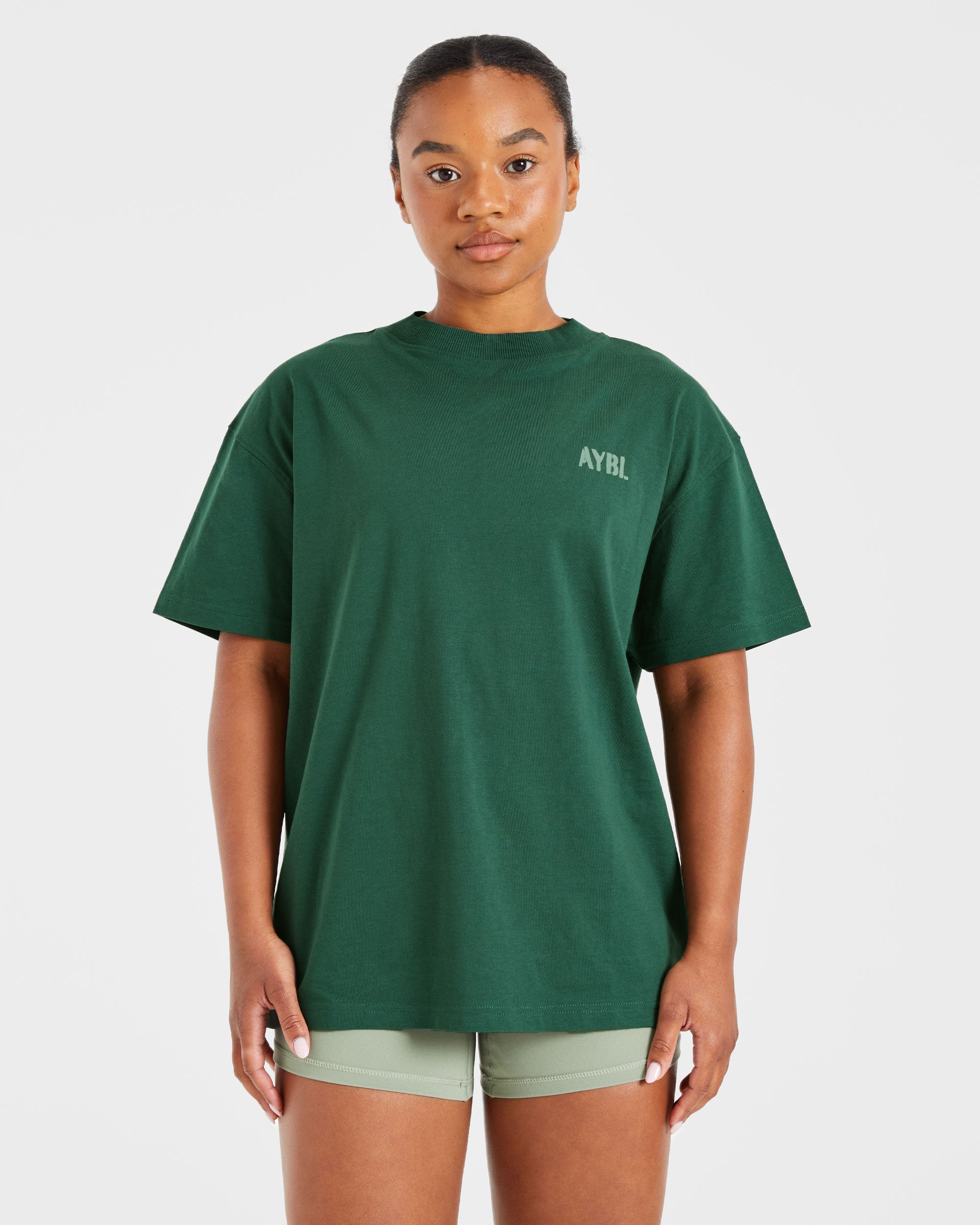 Athletics Strength Club Oversized T Shirt - Forest Vert