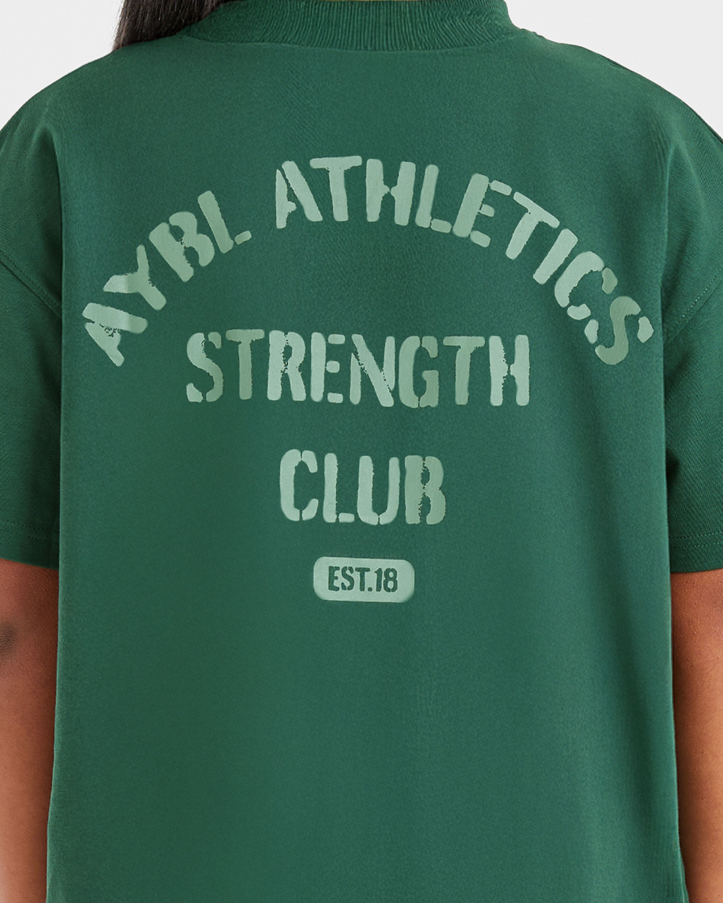 Athletics Strength Club Oversized T Shirt - Forest Vert
