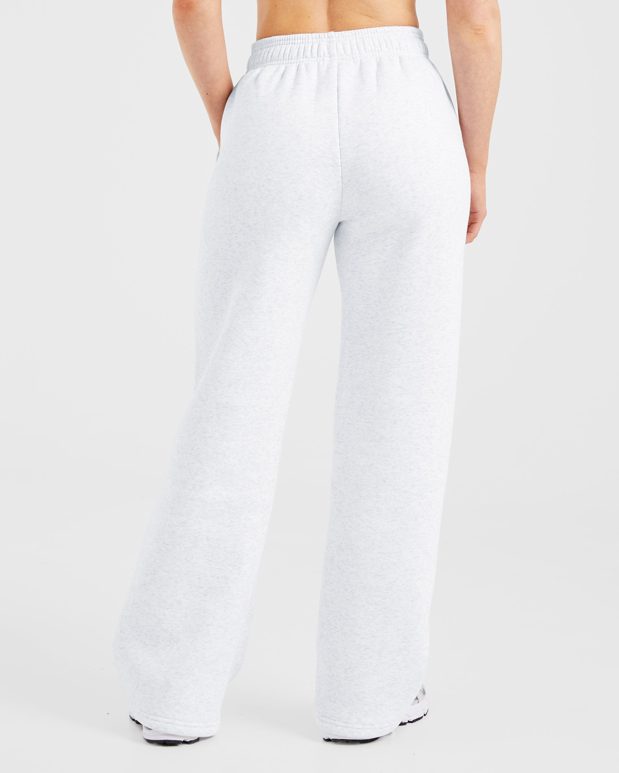 AYBL Sports Club Oversized Straight Leg Joggers - Gris Marl/Burgundy