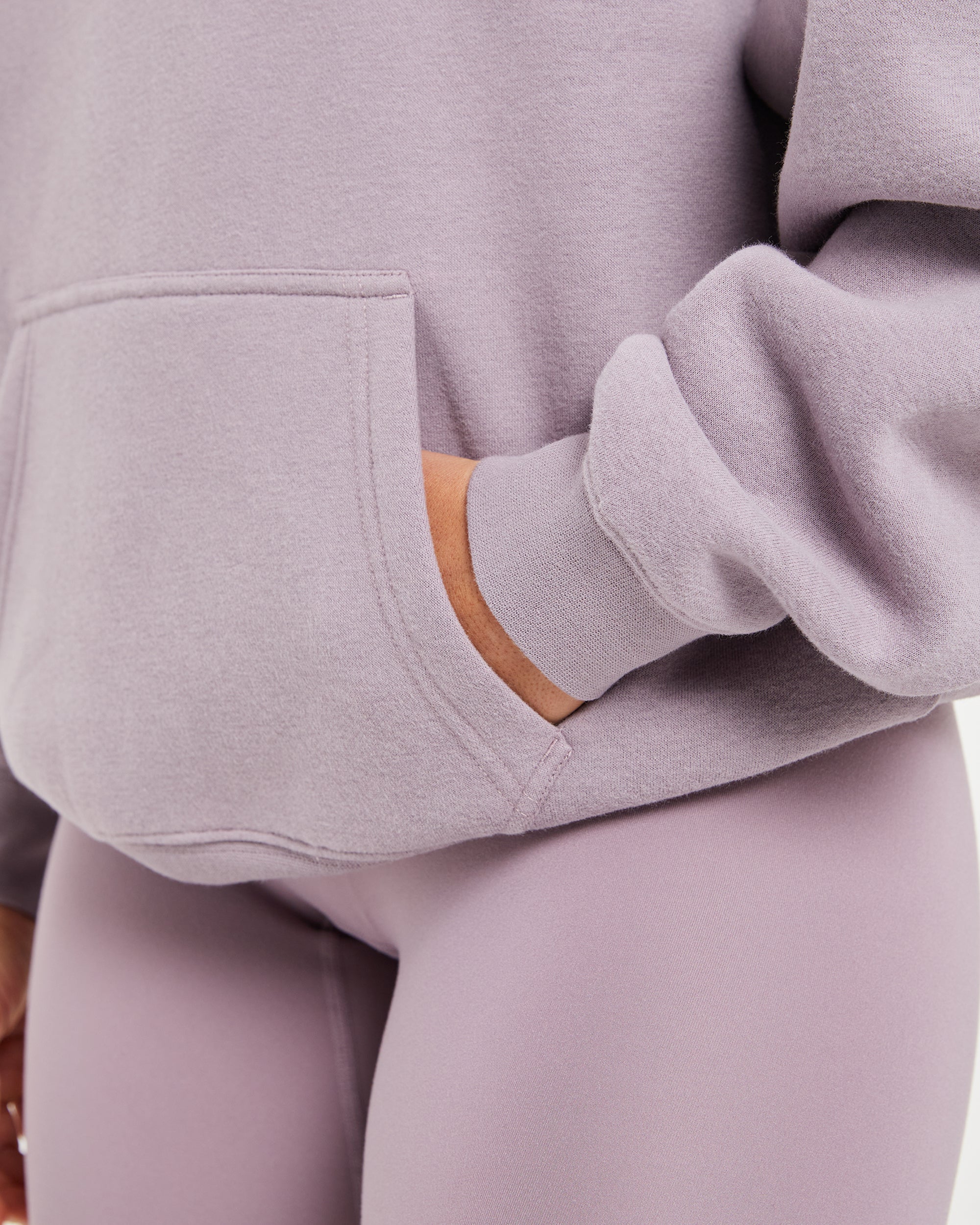 Sport Outline Oversized Hoodie - Mauve violet