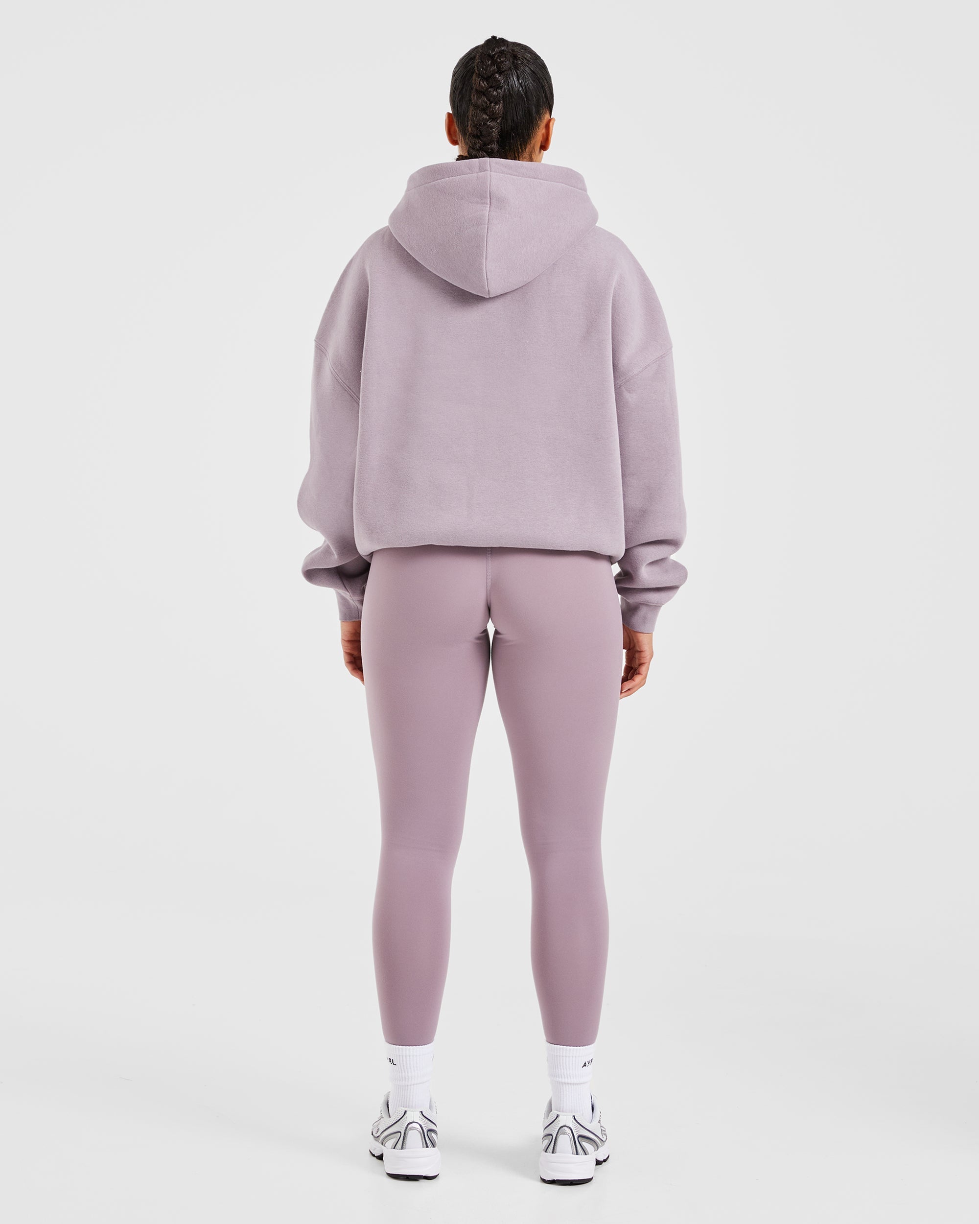 Sport Outline Oversized Hoodie - Mauve violet