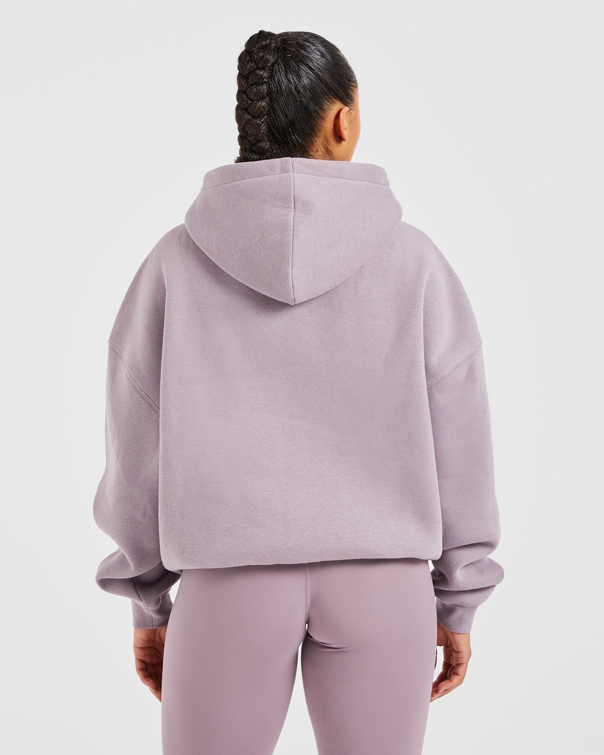 Sport Outline Oversized Hoodie - Mauve violet