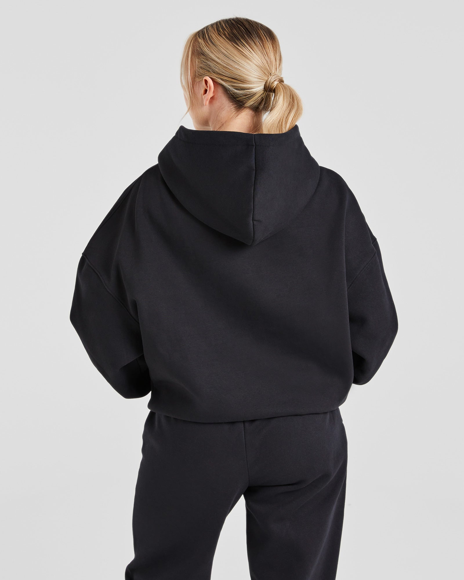 Varsity Graphic Oversized Hoodie - Noir