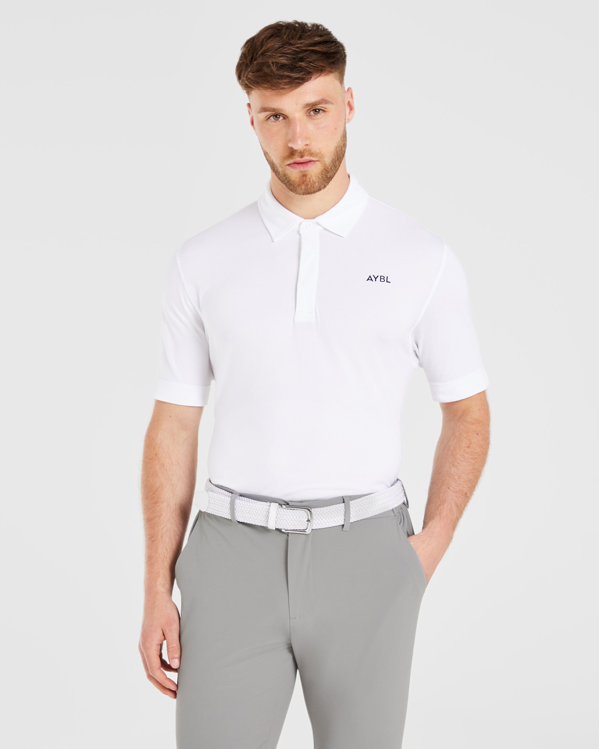 Performance Seamless Polo Shirt - Blanc