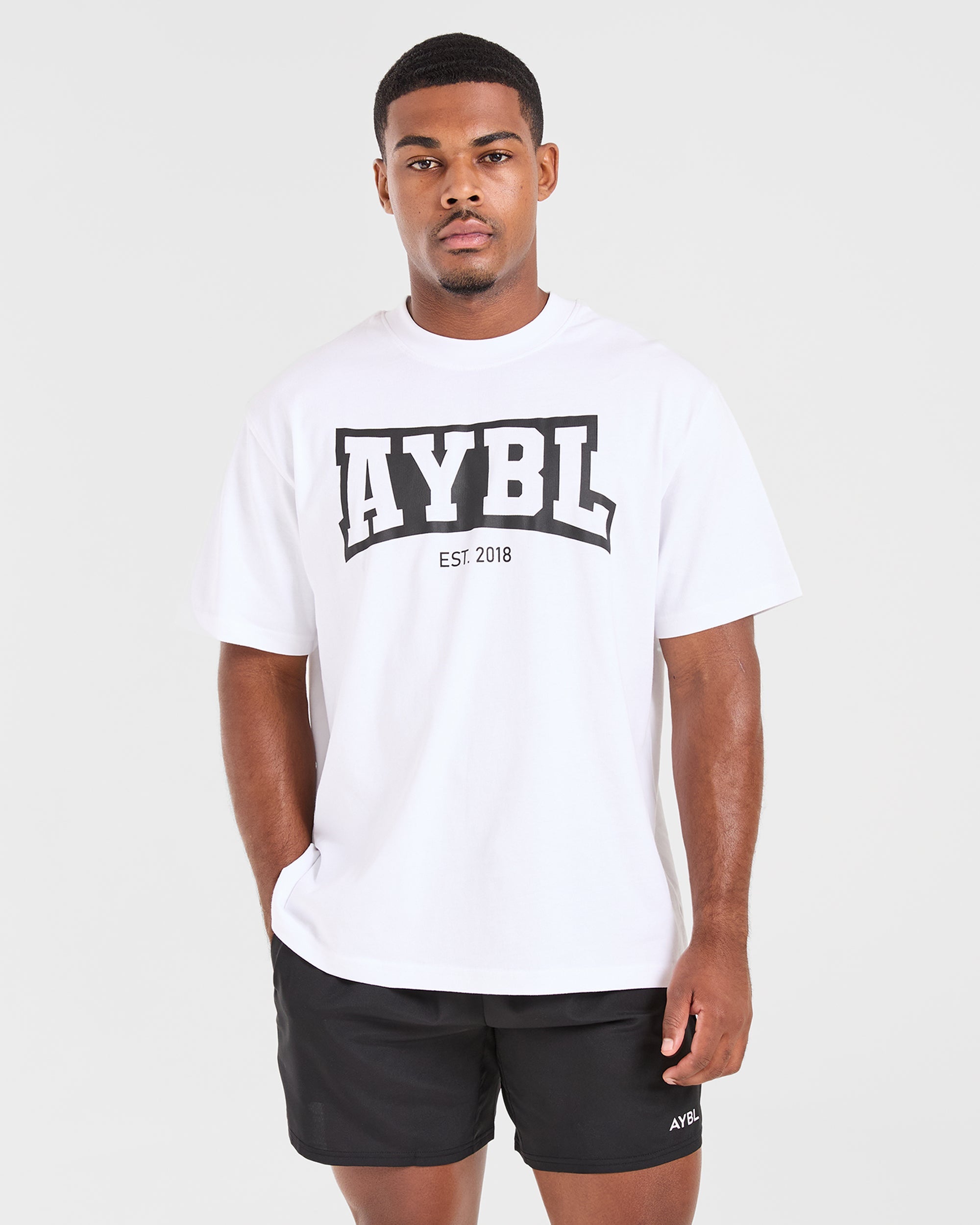 Academy Oversized T Shirt - Blanc