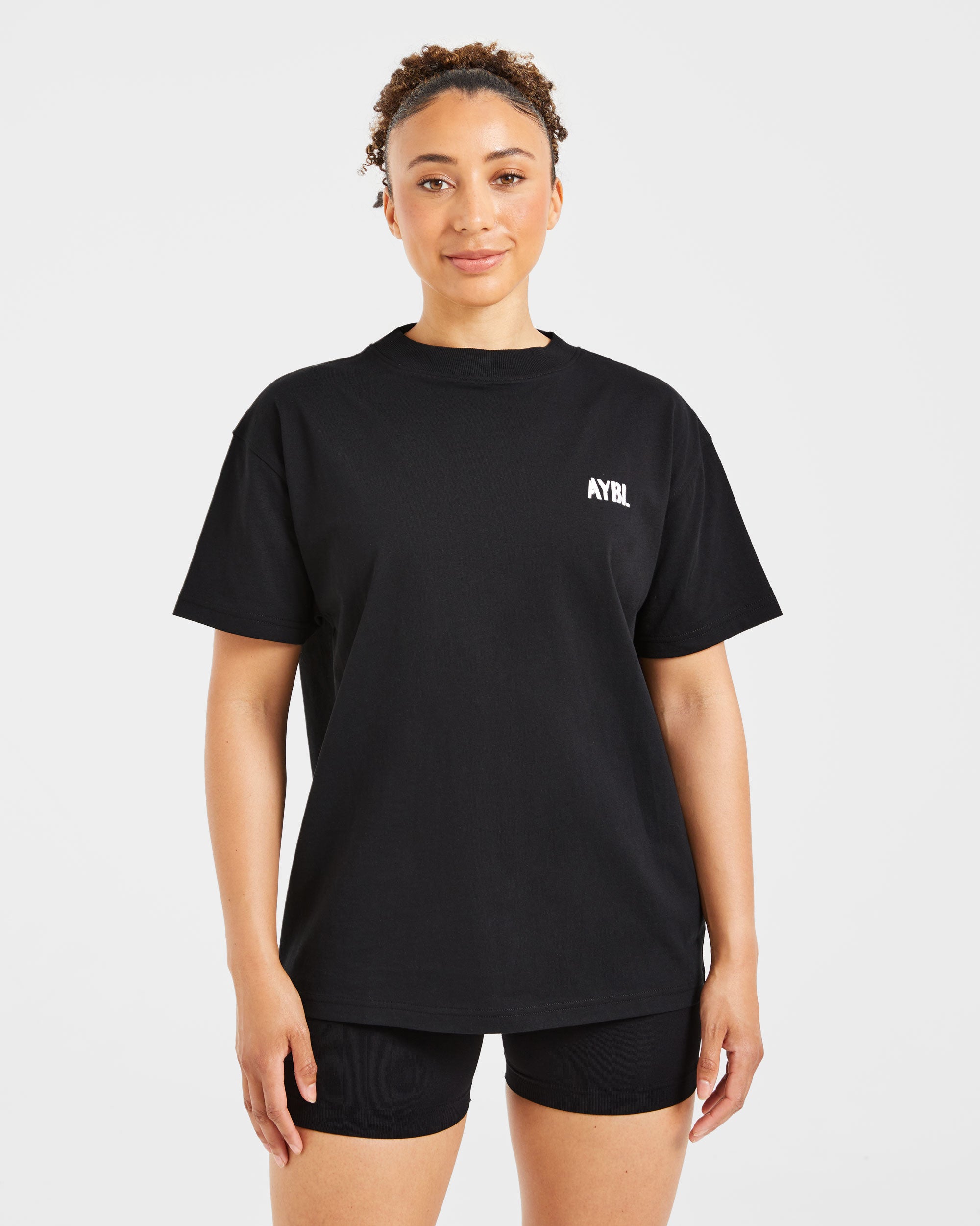 Athletics Strength Club Oversized T Shirt - Noir