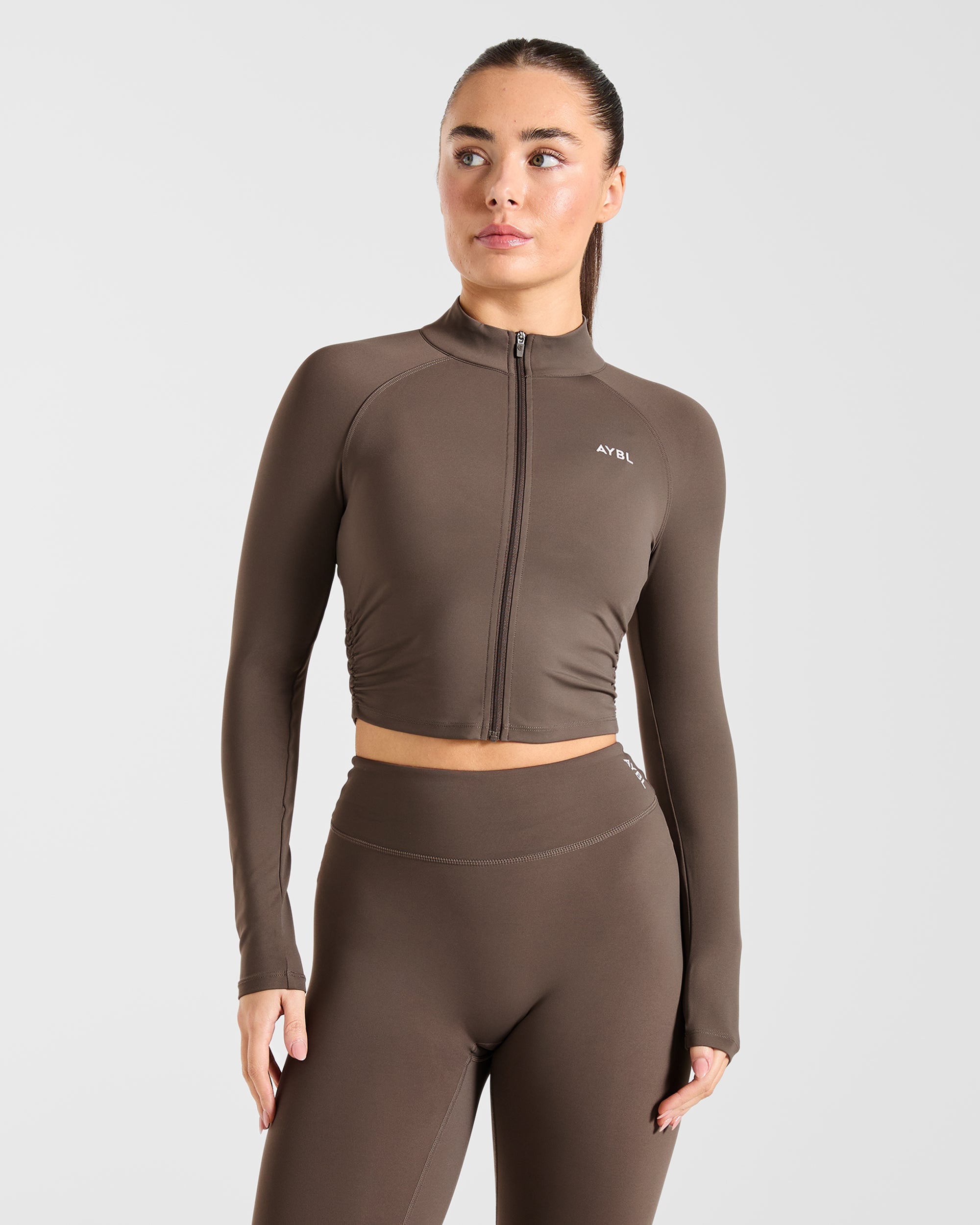 Physique Zip Up Jacket - Marron