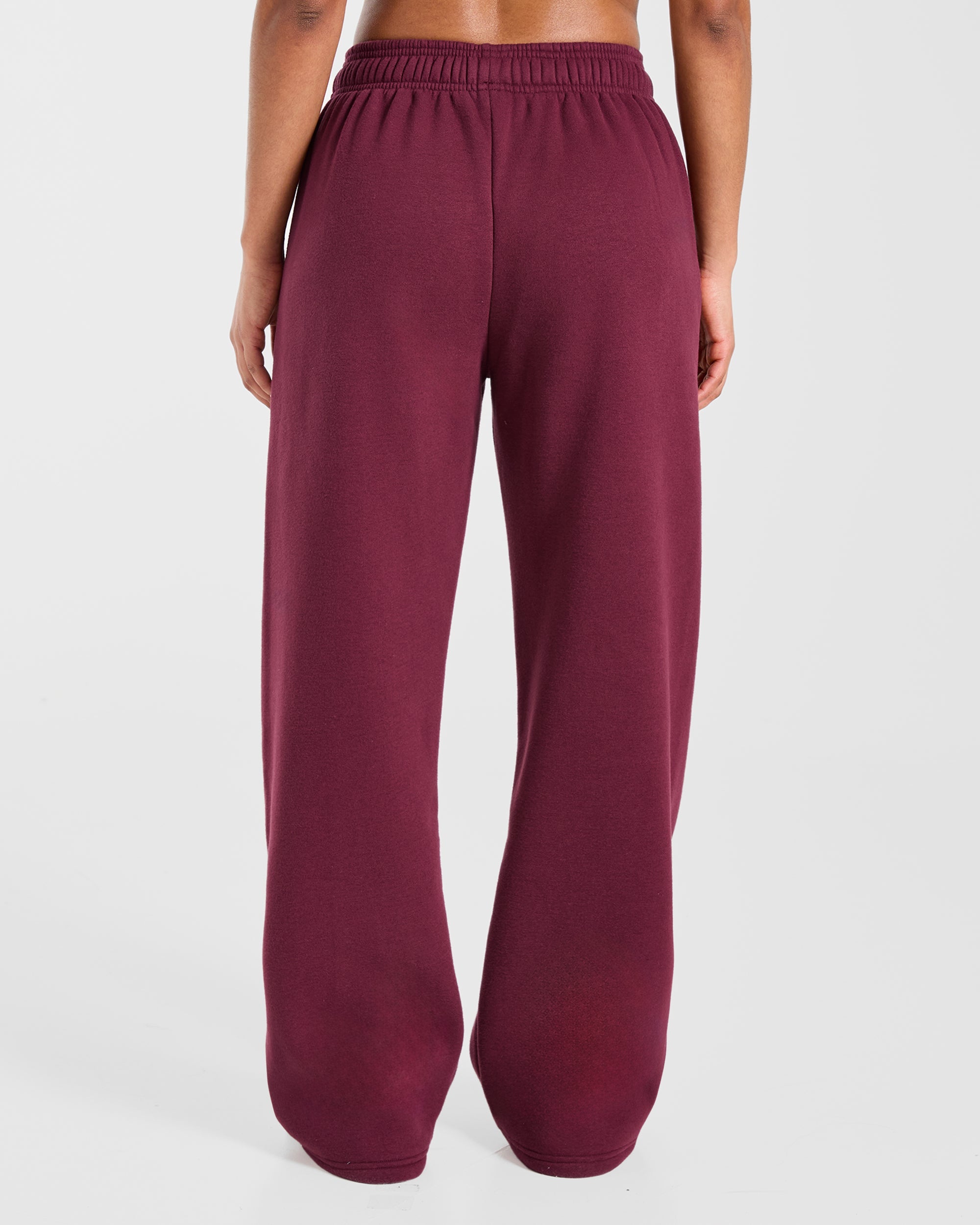 AYBL Club Oversized Straight Leg Joggers - Burgundy/Rose