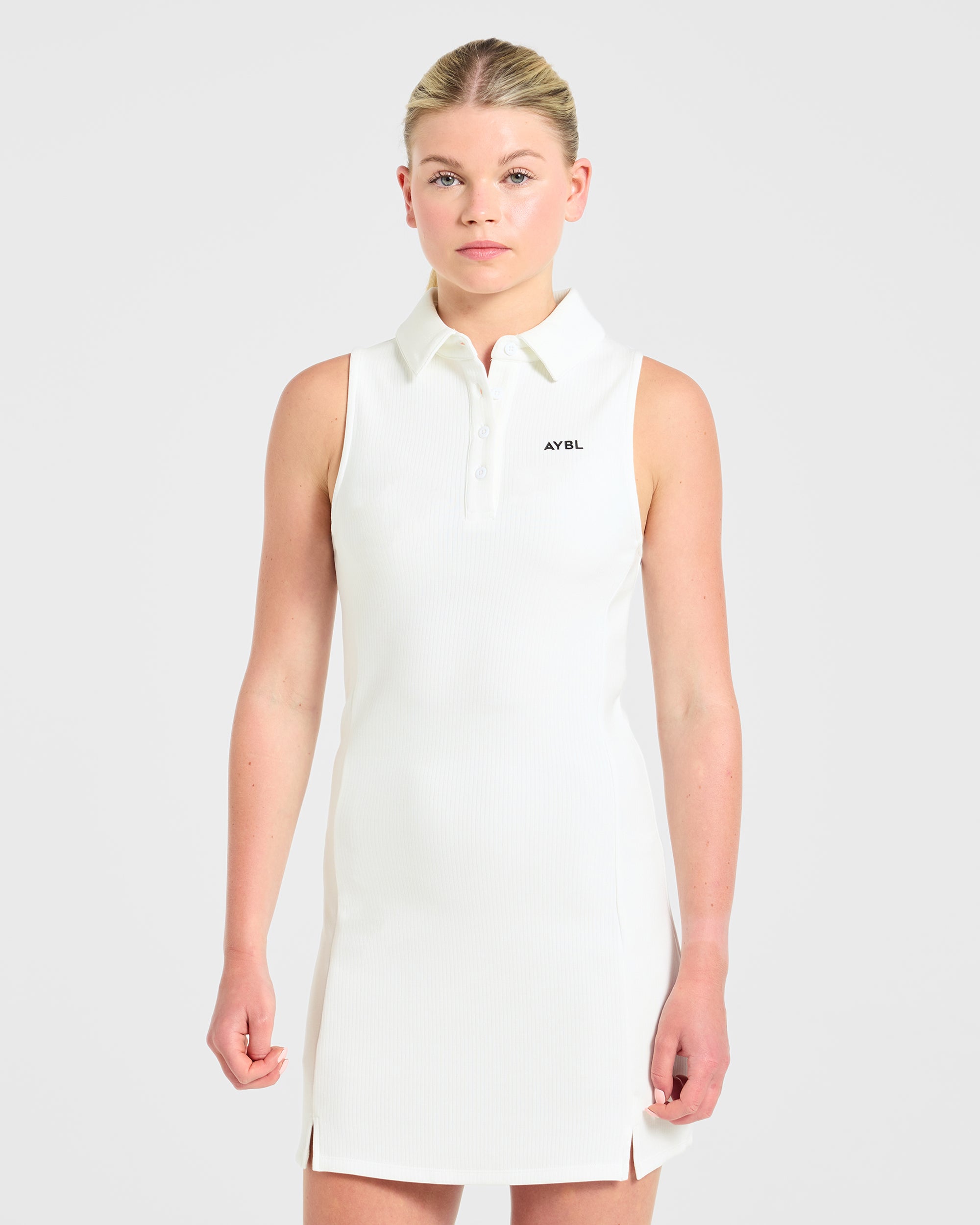 Signature Collar Dress - Blanc