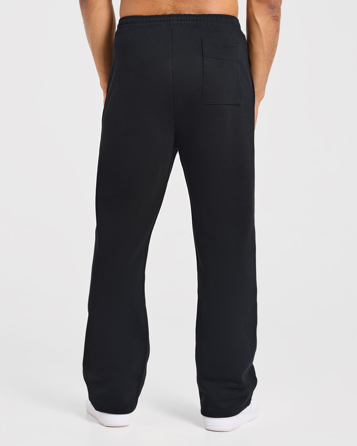 Effortless Oversized Straight Leg Joggers - Noir