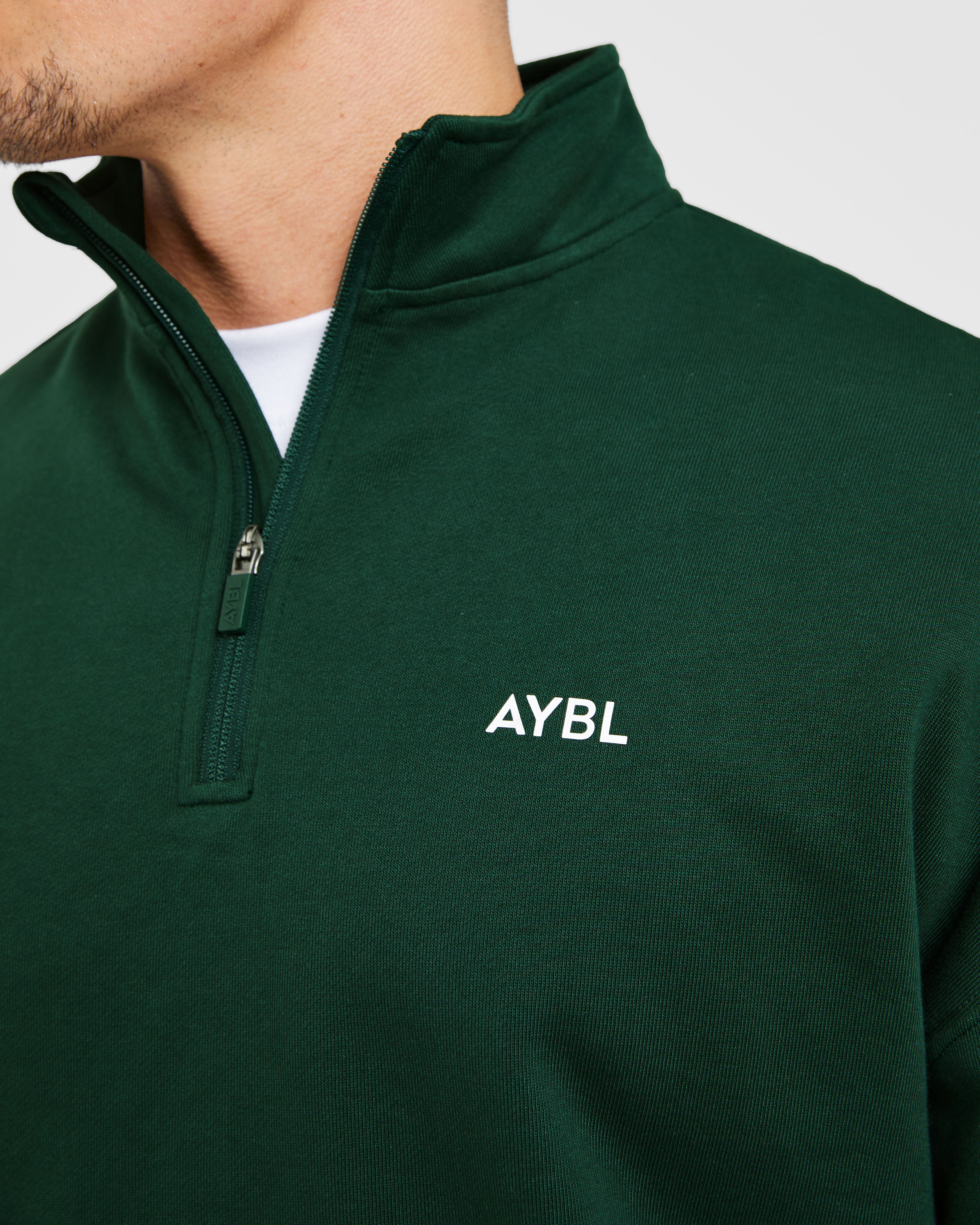 Rebound 1/4 Zip Pullover - Forest Vert