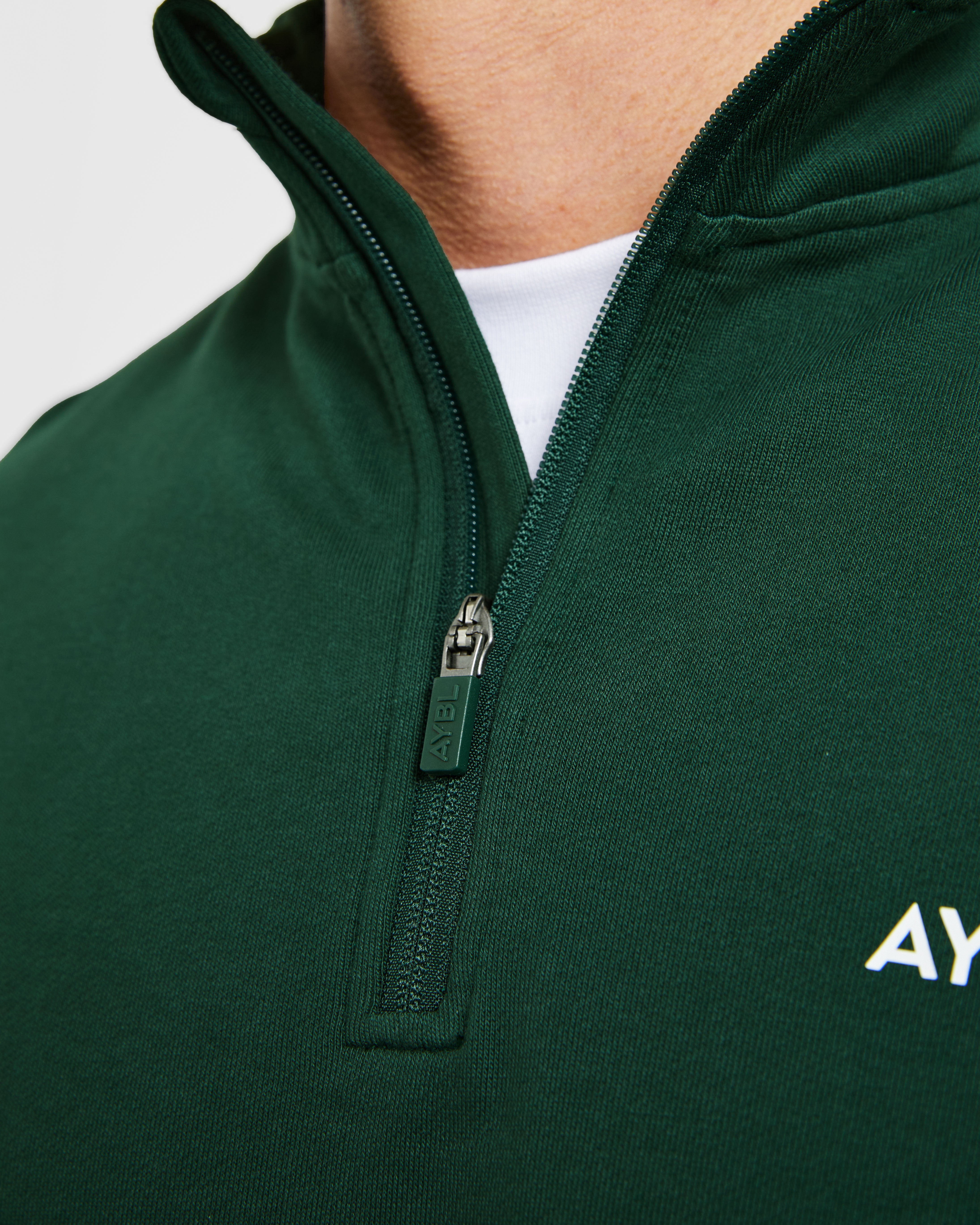 Rebound 1/4 Zip Pullover - Forest Vert