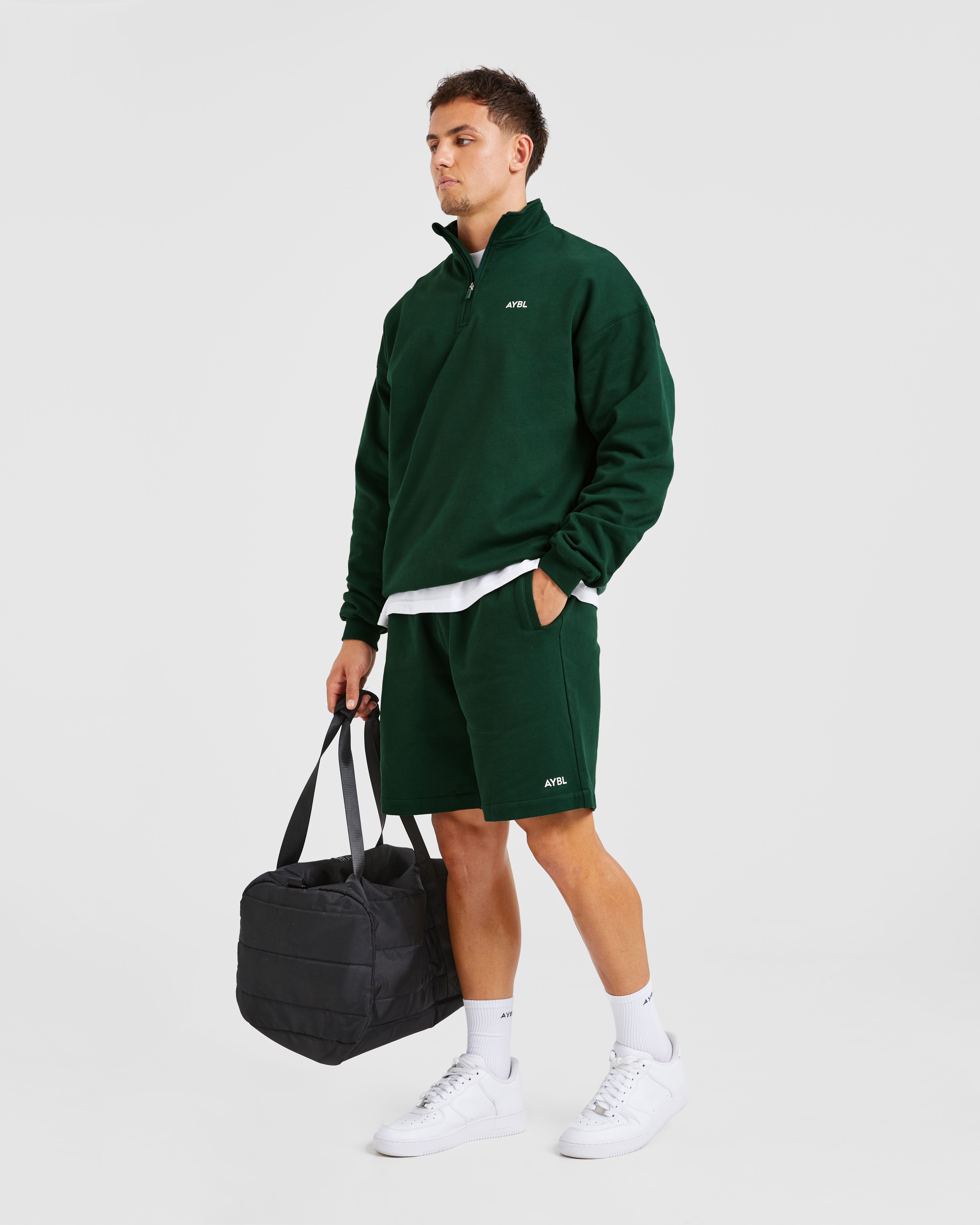 Rebound 1/4 Zip Pullover - Forest Vert