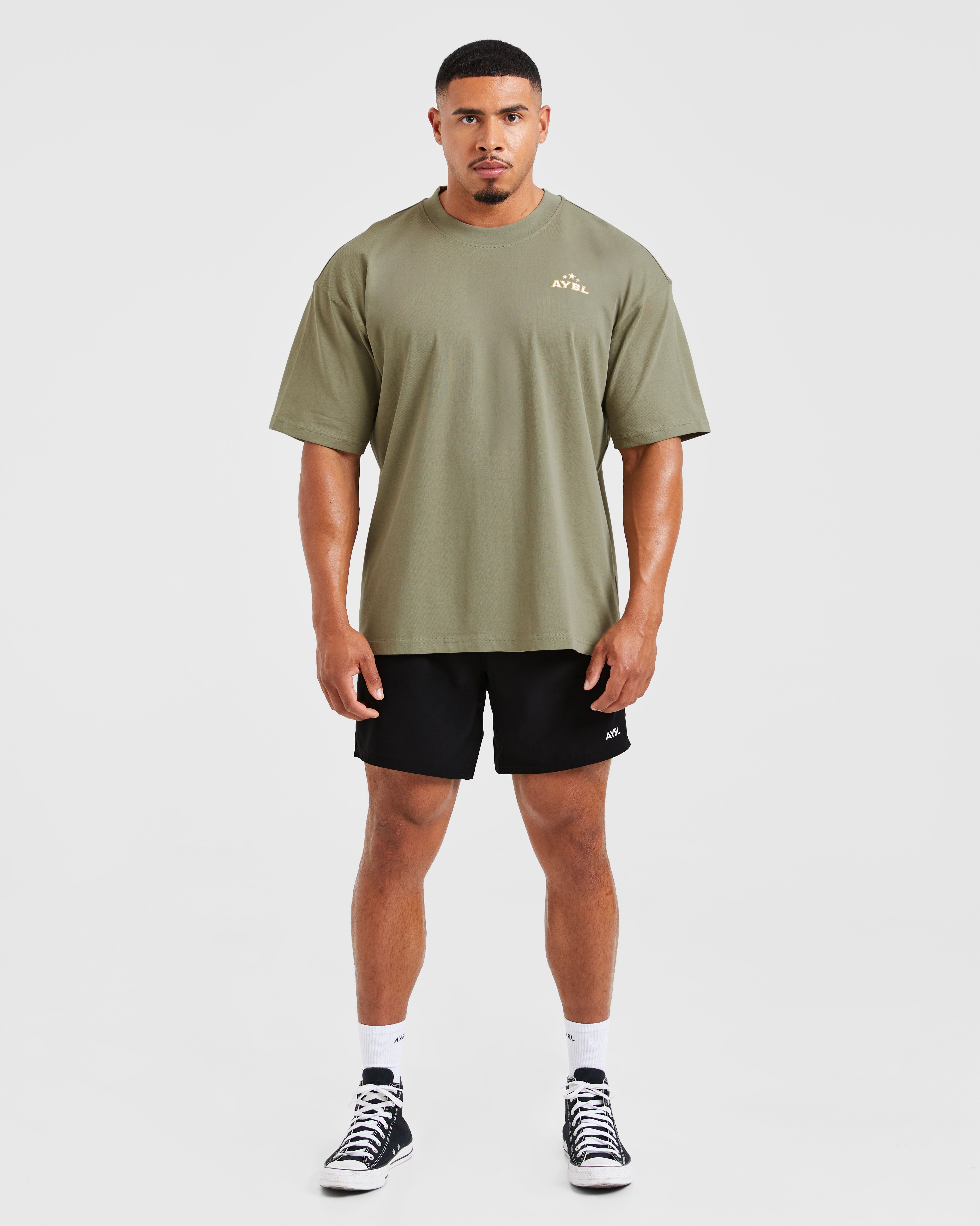 Wesley Vissers X Body Building Essentials Oversized T Shirt - Desert Green