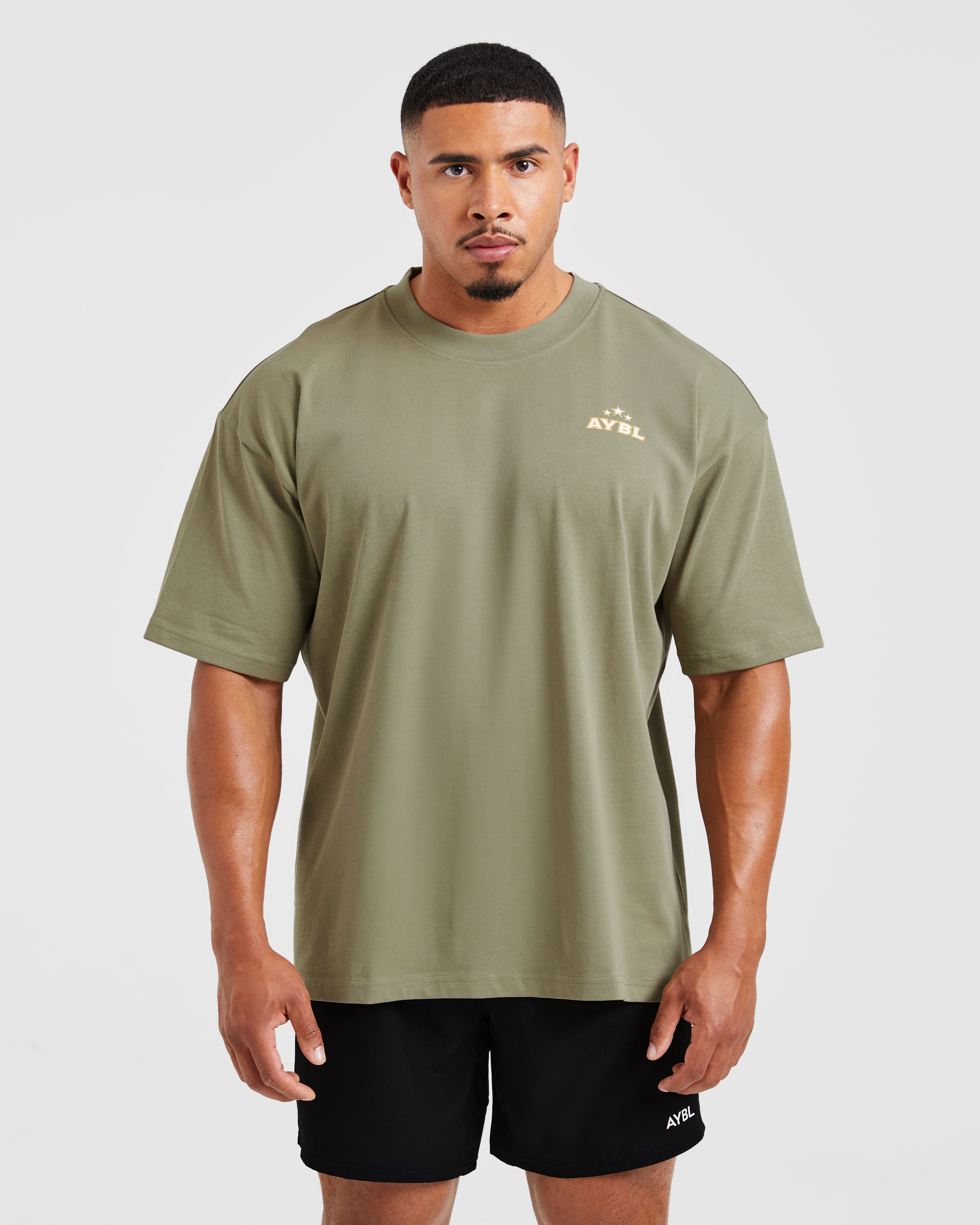 Wesley Vissers X Body Building Essentials Oversized T Shirt - Desert Green