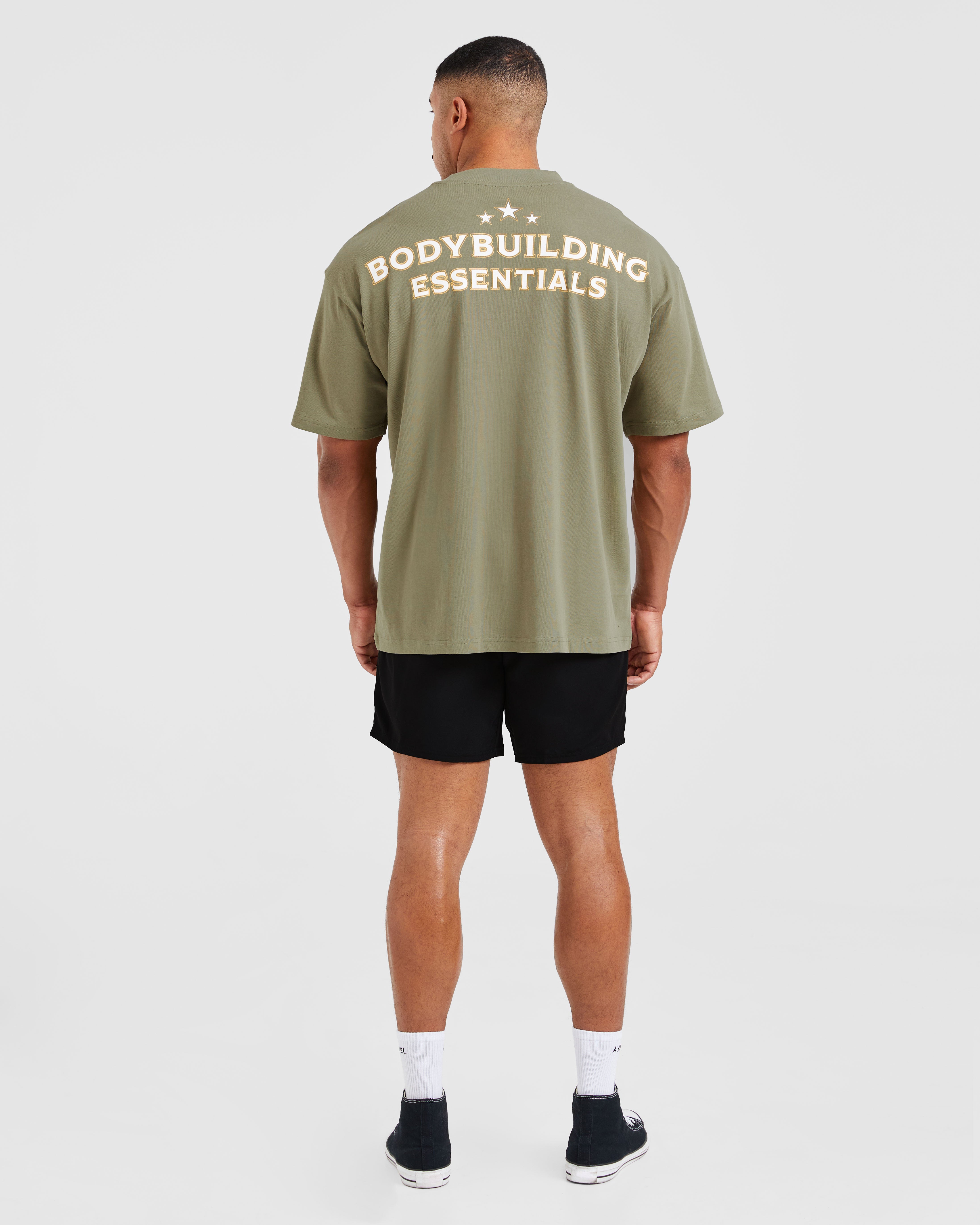 Wesley Vissers X Body Building Essentials Oversized T Shirt - Desert Green