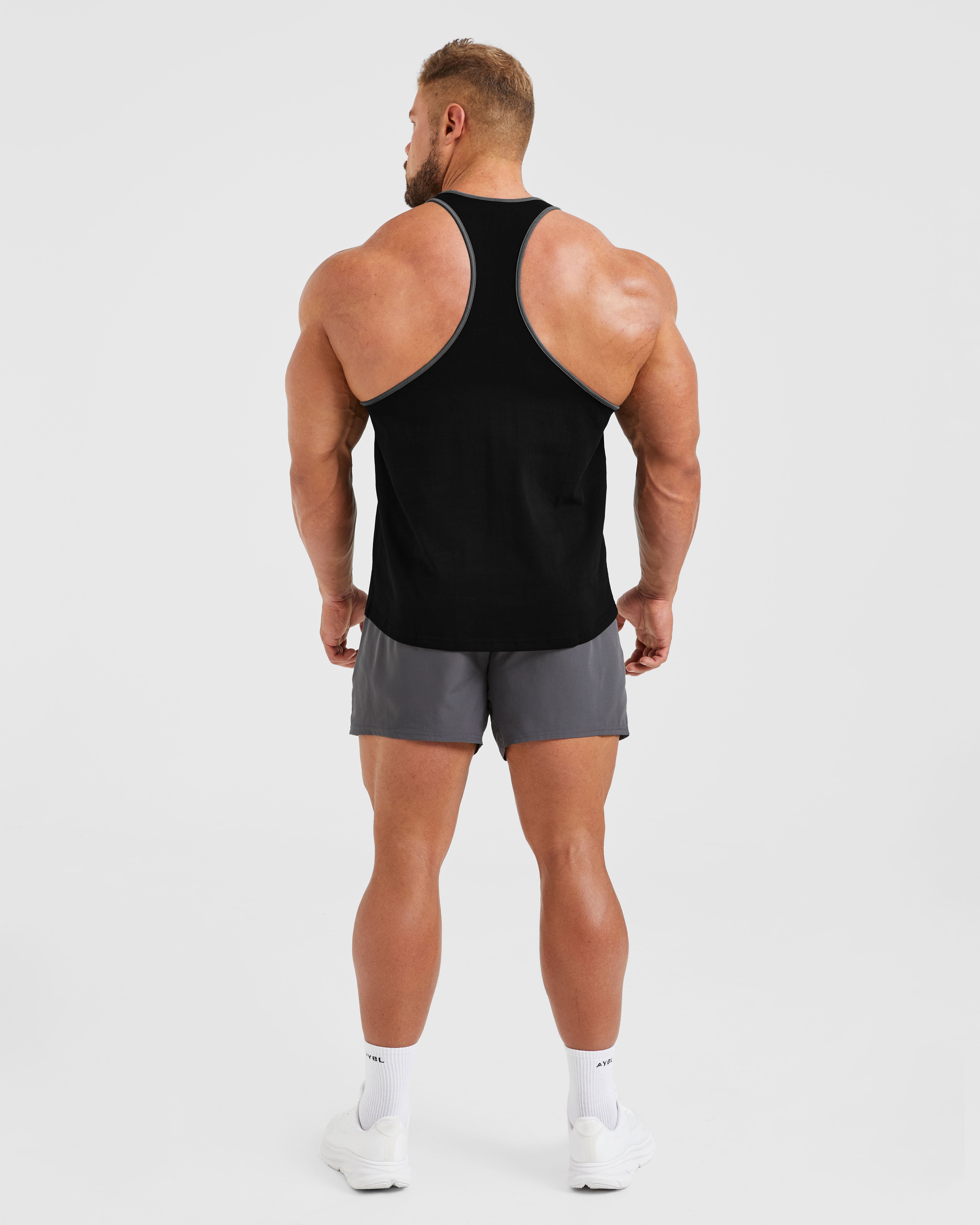 Wesley Vissers X Classic Bodybuilding Stringer - Noir/Charcoal