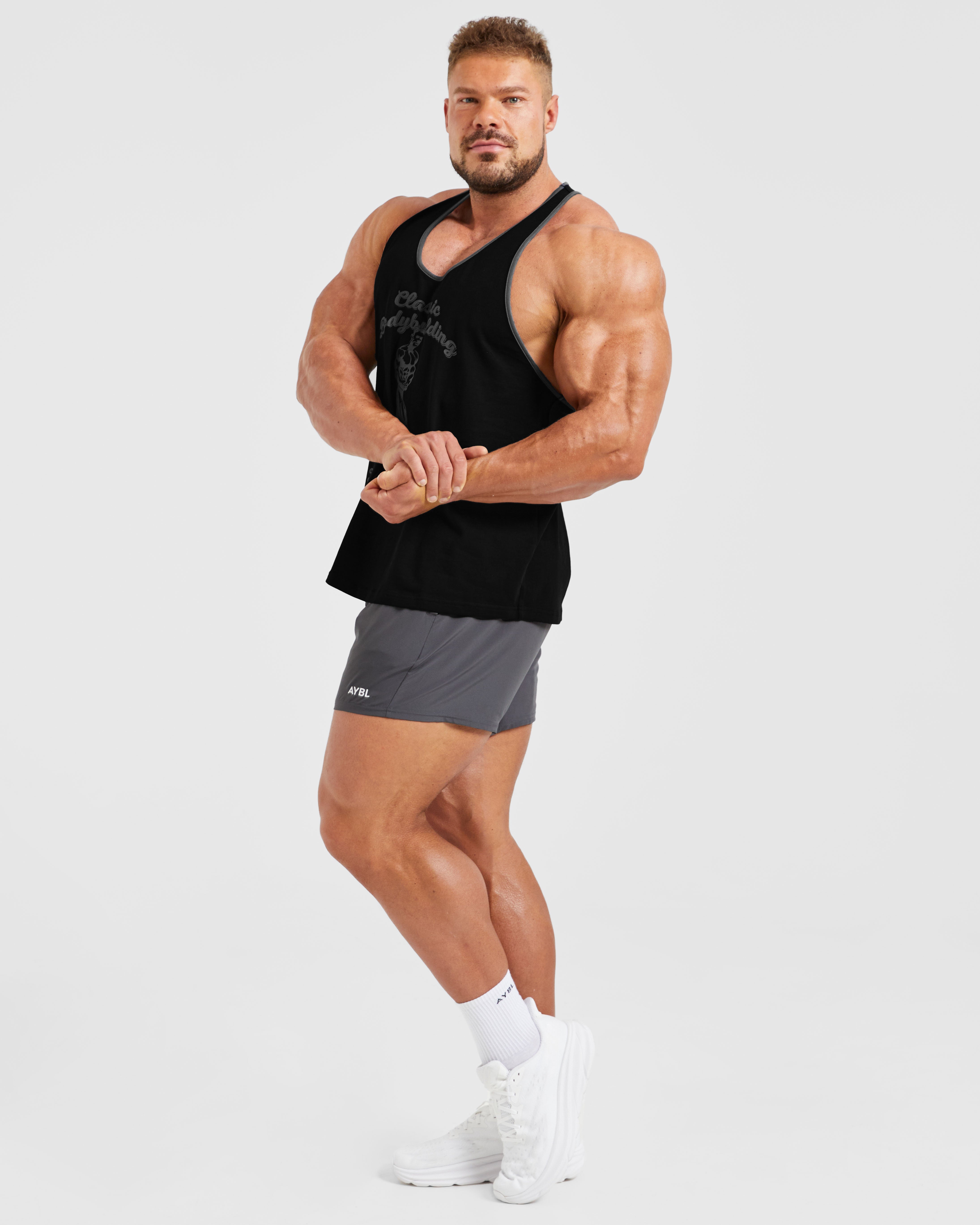 Wesley Vissers X Classic Bodybuilding Stringer - Noir/Charcoal