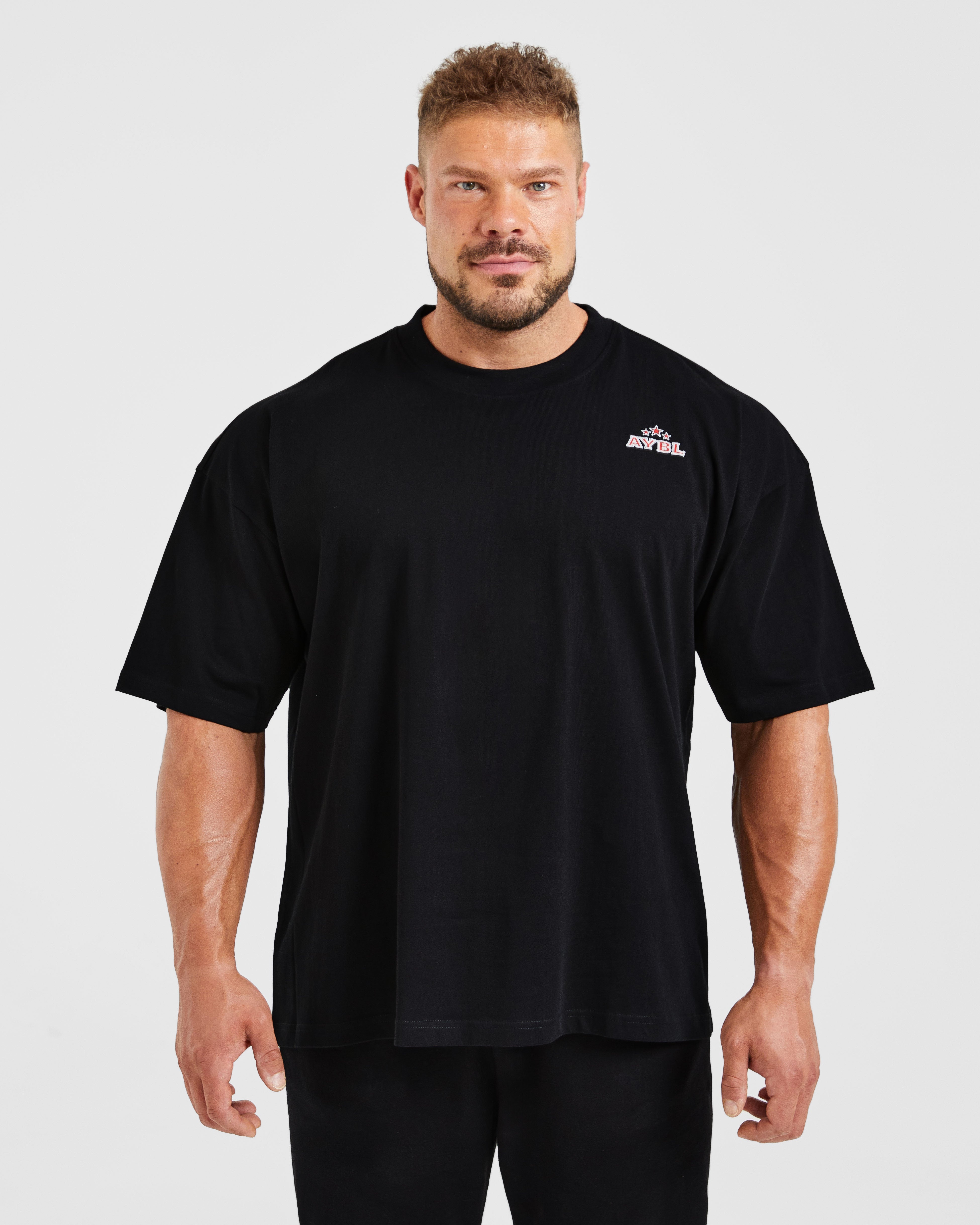 Wesley Vissers X Body Building Essentials Oversized T Shirt - Noir/Rouge
