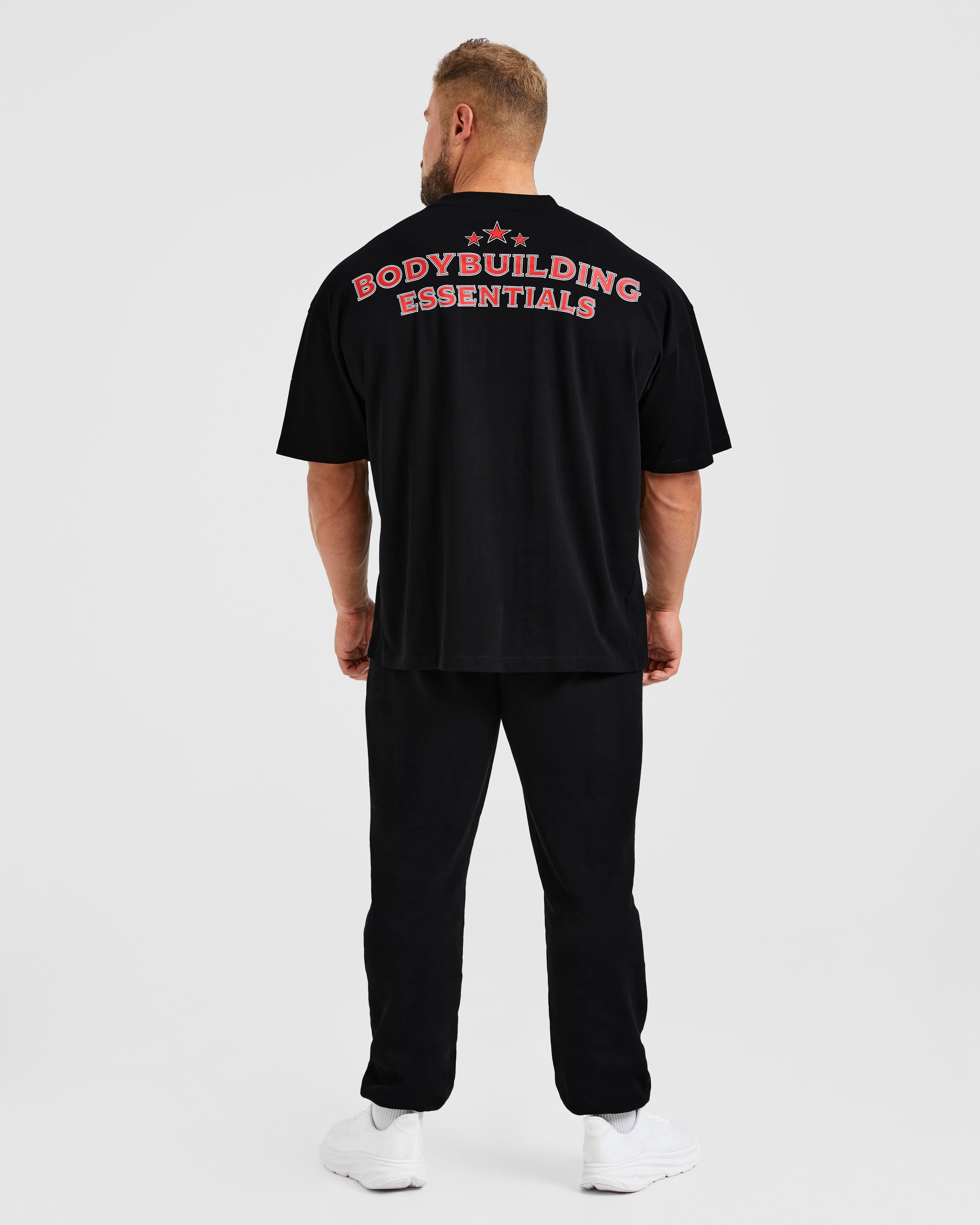 Wesley Vissers X Body Building Essentials Oversized T Shirt - Noir/Rouge