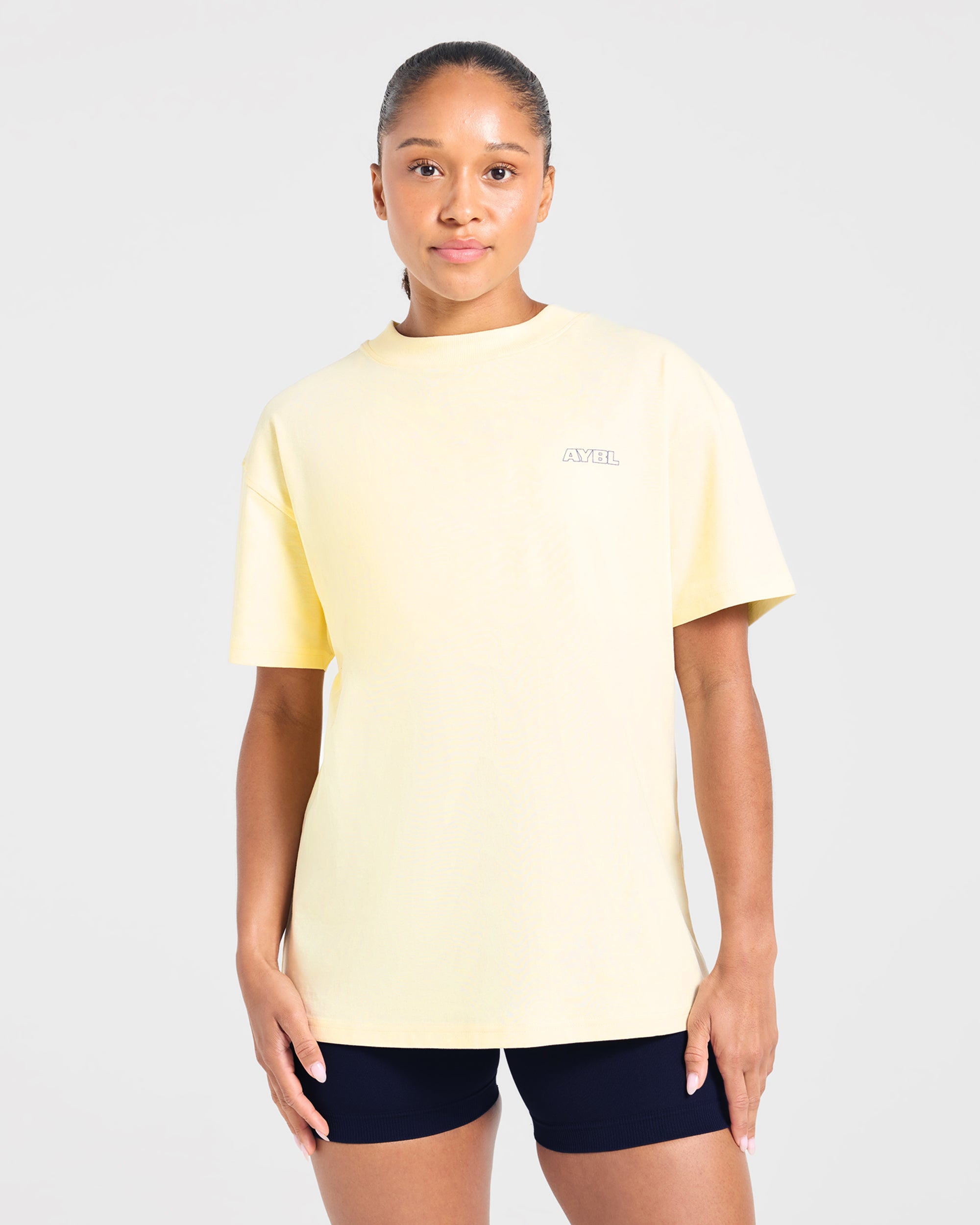 Heavy Lift Club Oversized T Shirt - Butter Jaune