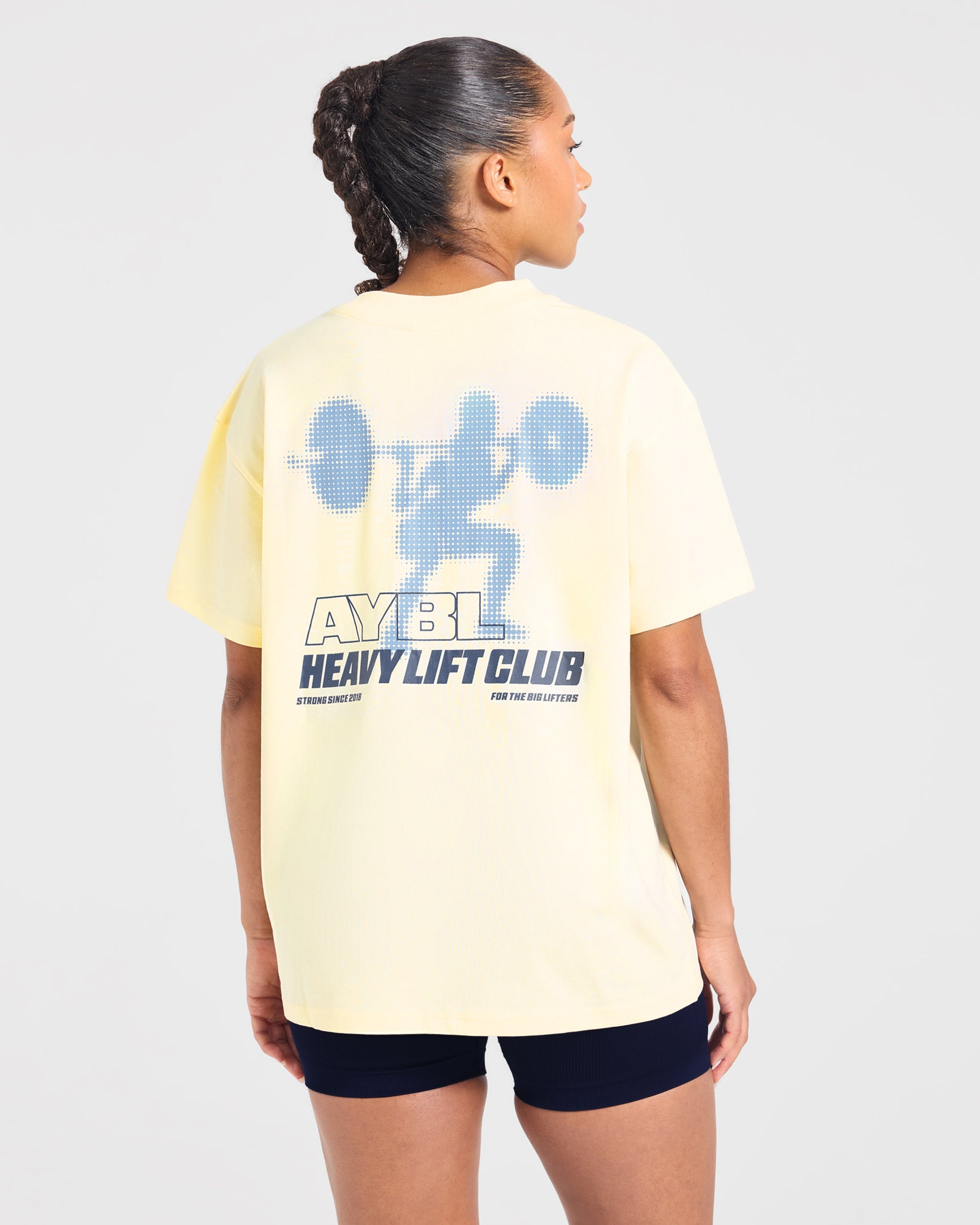 Heavy Lift Club Oversized T Shirt - Butter Jaune