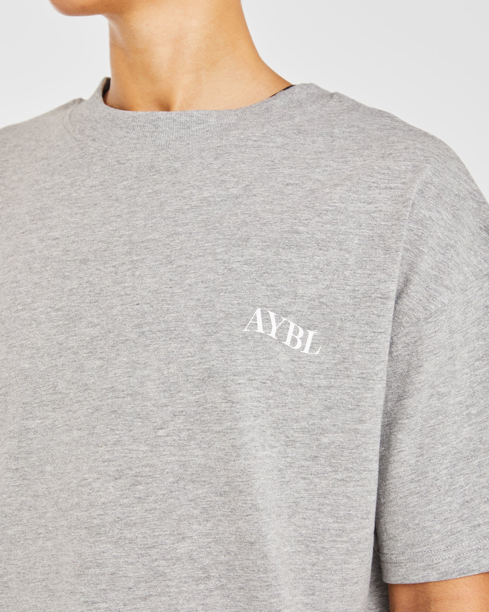 Be Good To Yourself Oversized T Shirt - Heather Gris/Blanc