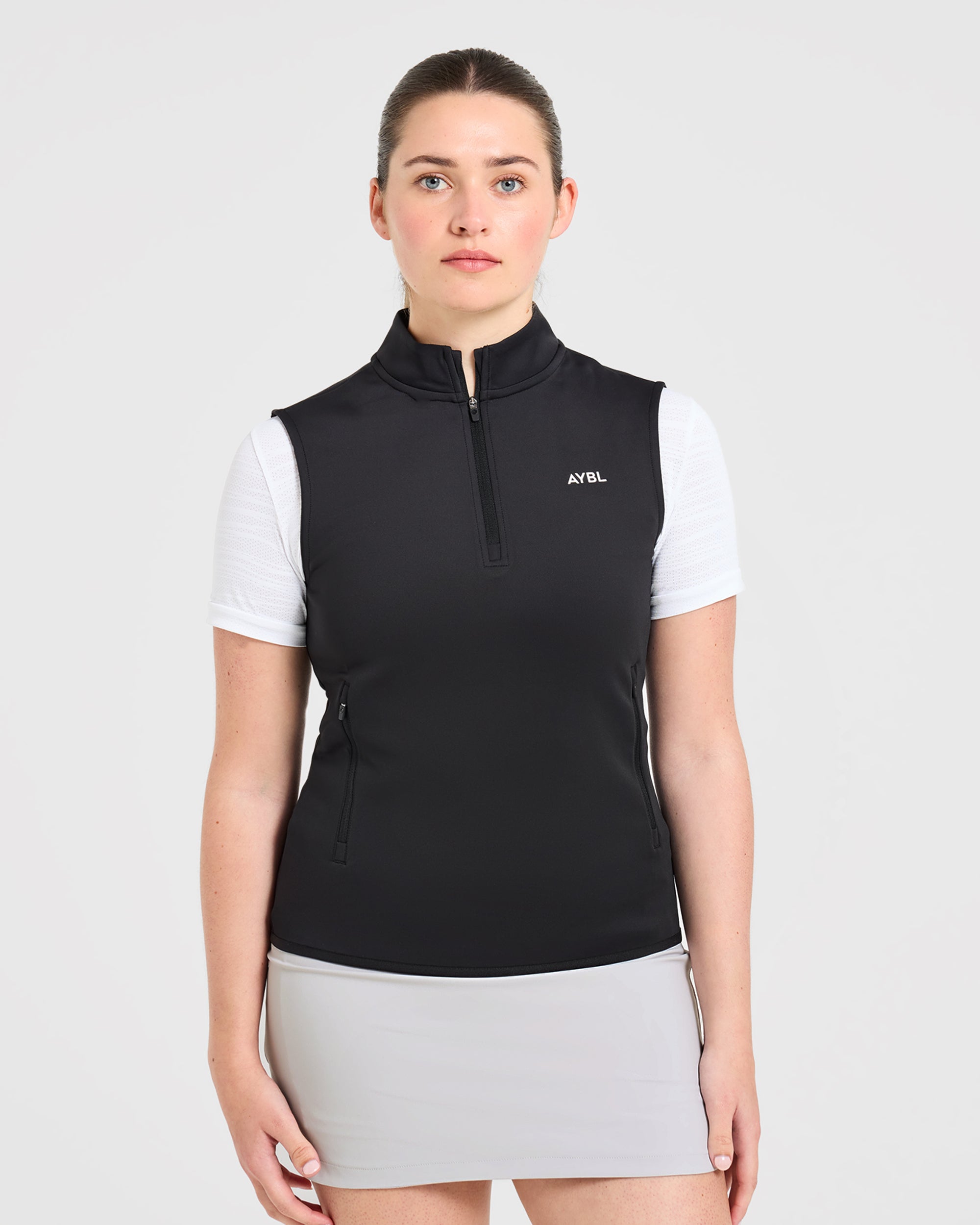 Classic 1/4 Zip Vest - Noir