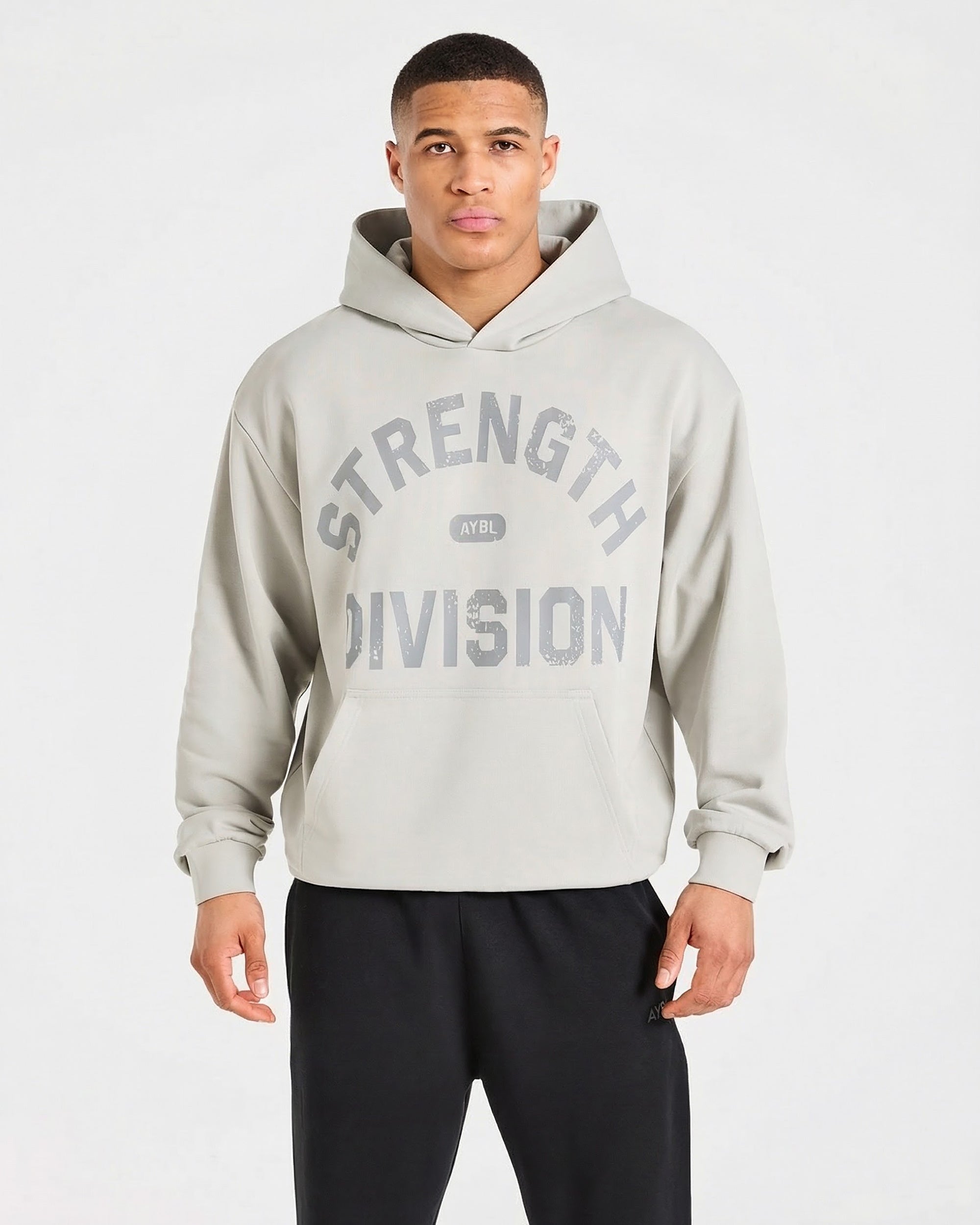 Strength Division Oversized Hoodie - Iced Gris