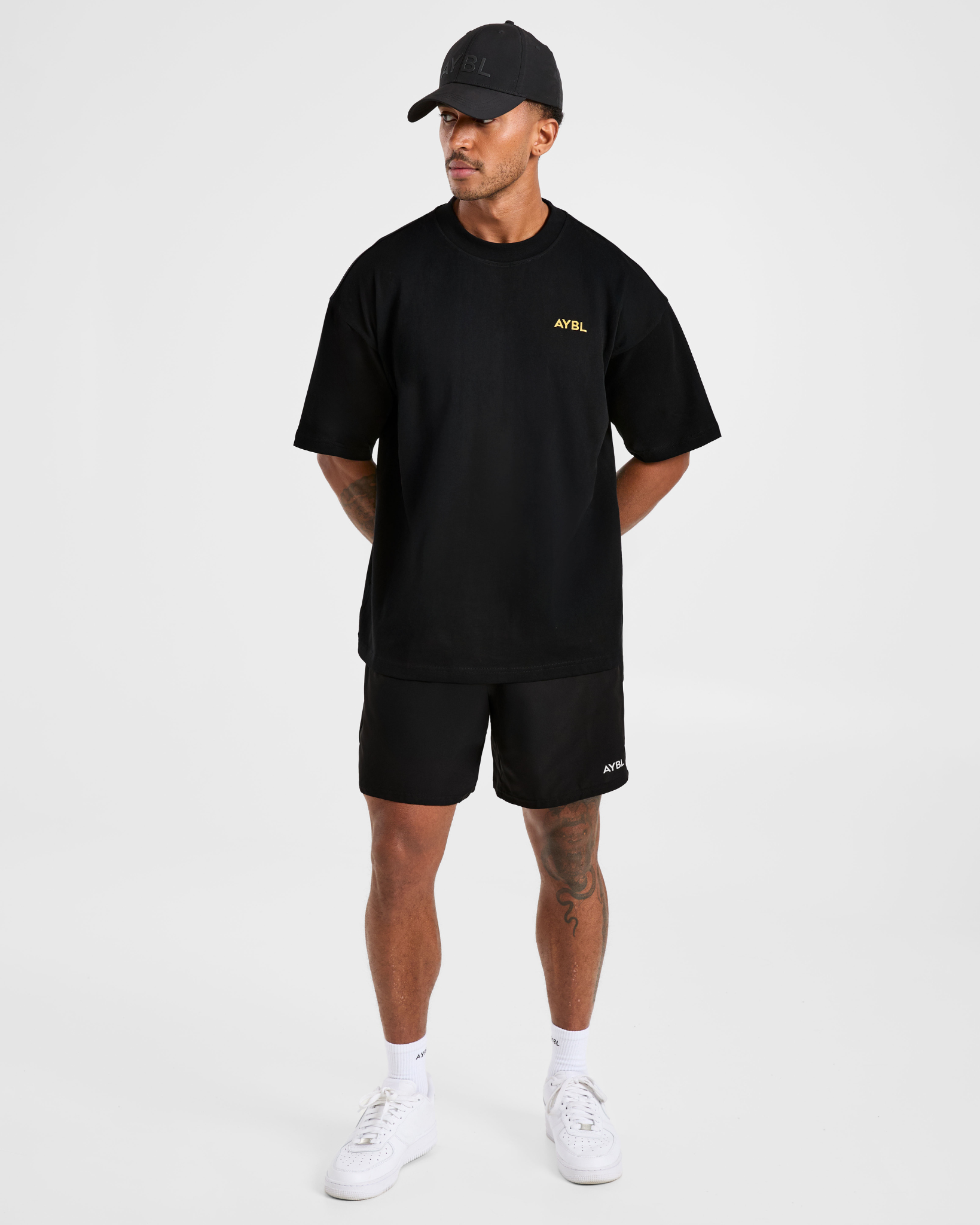 Essential Oversized T Shirt - Noir/Mango Jaune