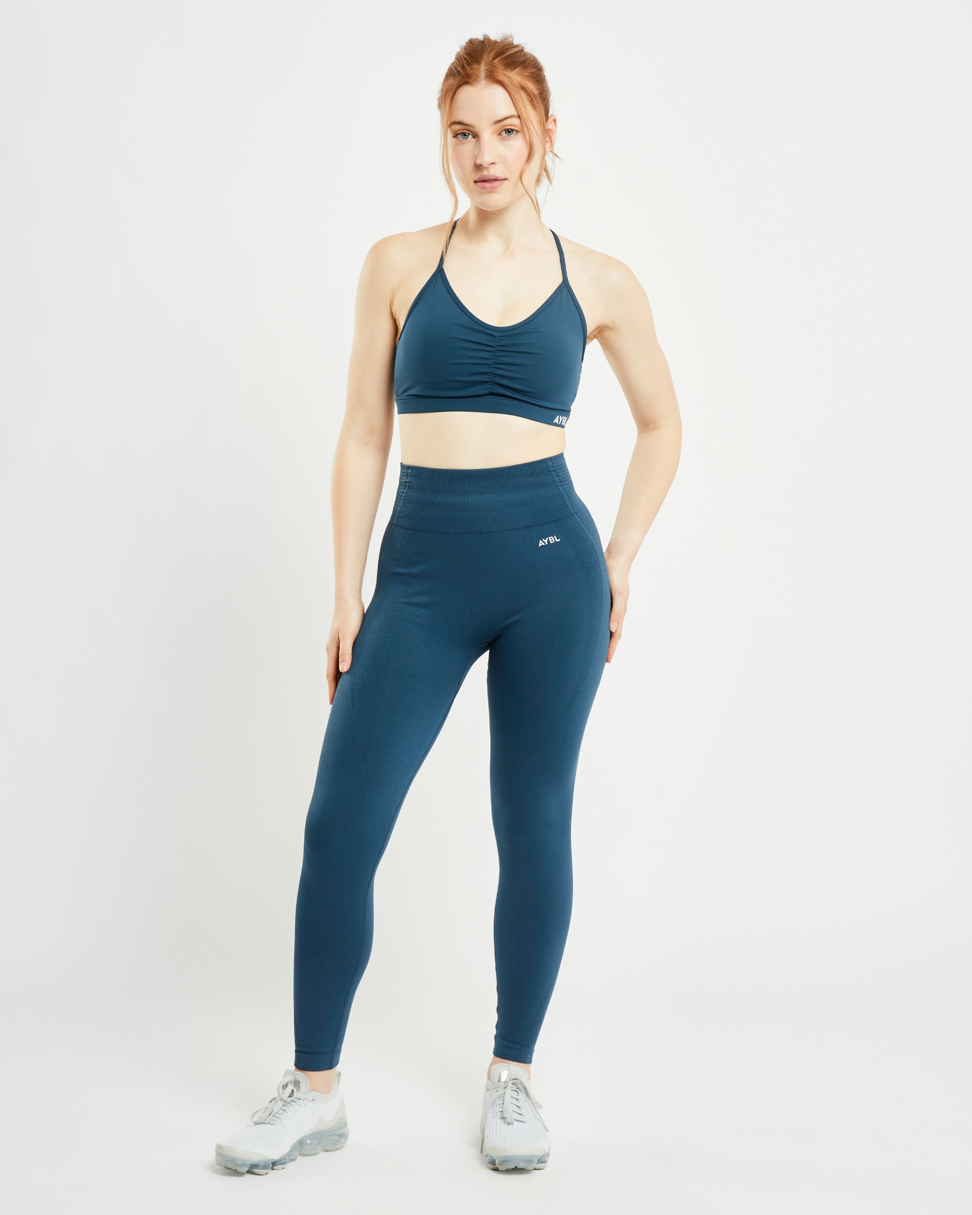 Essential Ruched Sports Bra - Marine Bleu
