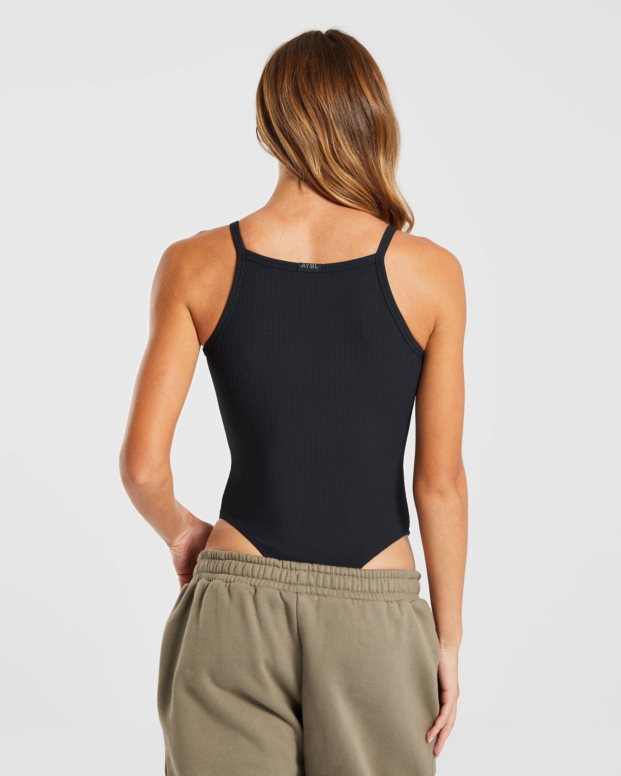 Sculpt Ribbed Bodysuit - Noir