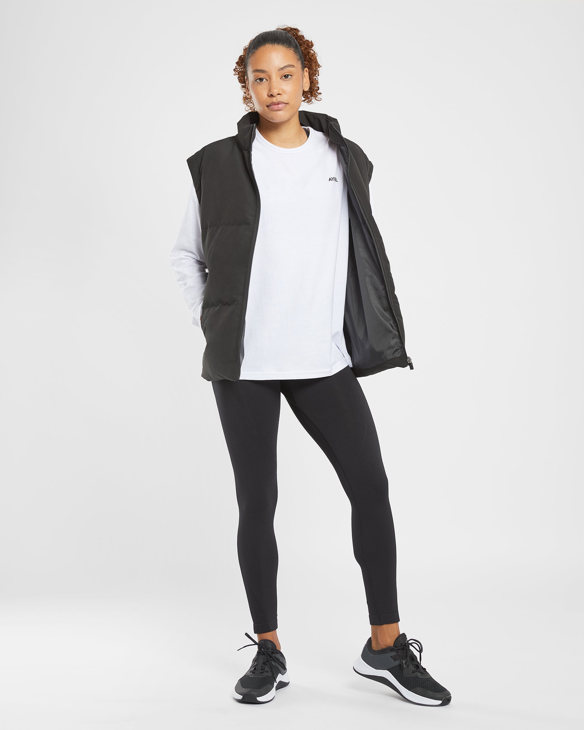 Essential Oversized Long Sleeve T Shirt - Blanc