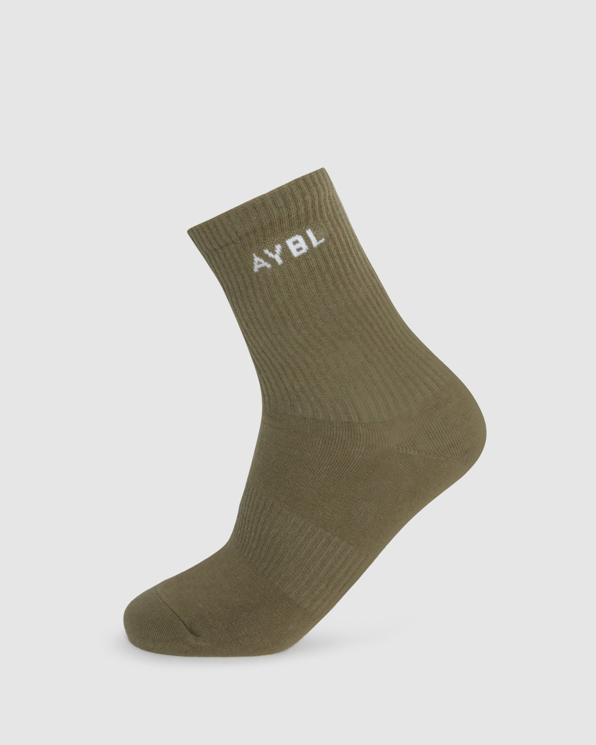 Everyday Crew Socks (3 Pack) - Khaki/Beige/Blanc